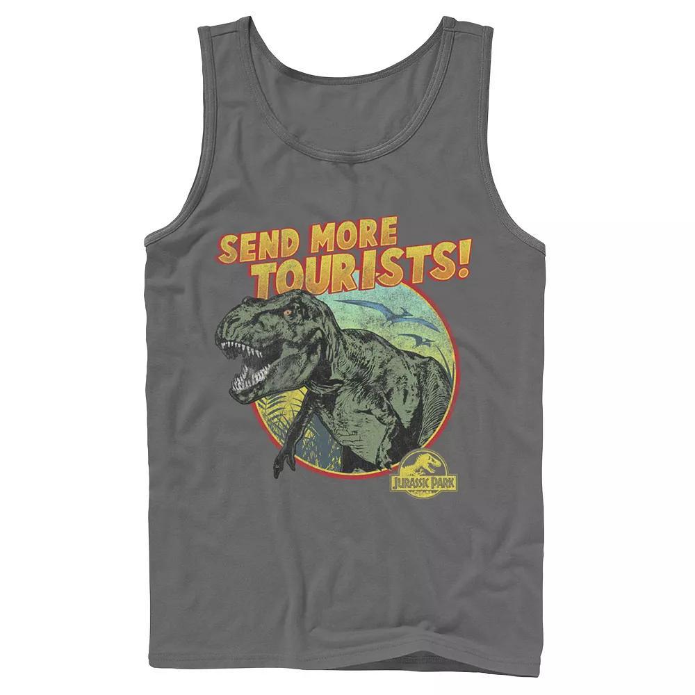 Men's Jurassic Park T-Rex Send More Tourists Tank Top,  Product Image