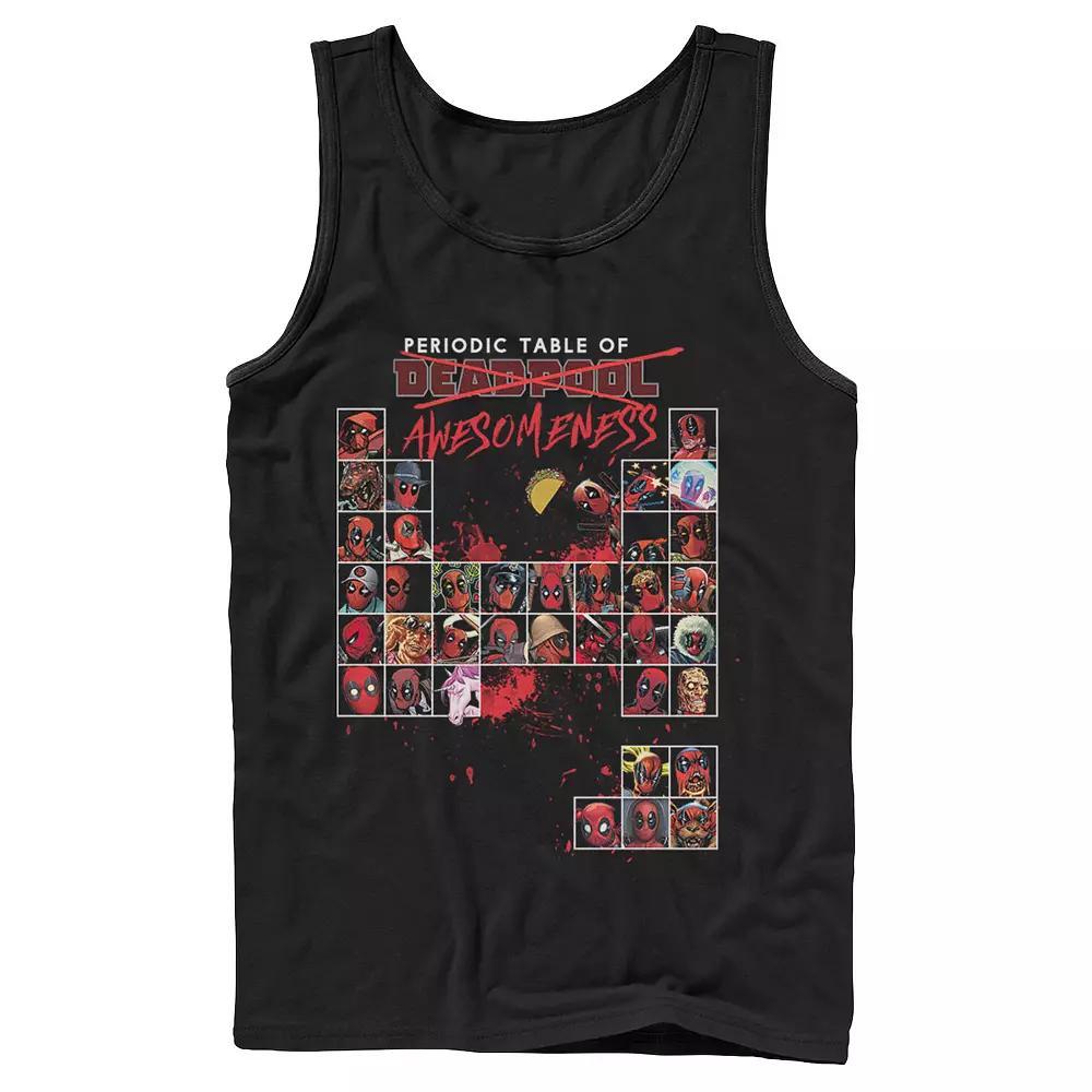 Men's Marvel Deadpool Periodic Table Of Awesomeness Tank Top,  Product Image