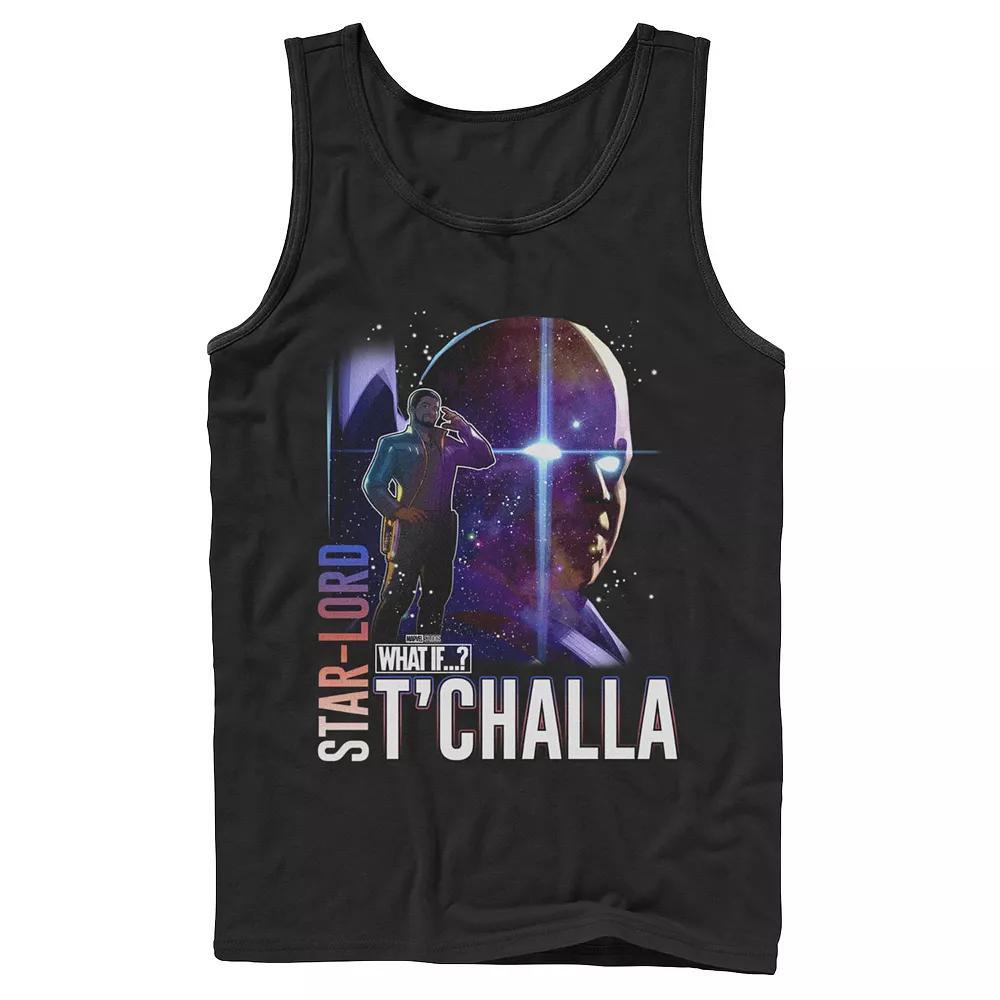 Men's Marvel What If Star Lord T'Challa and Watcher Poster Sweatshirt, Size: XL, Black Product Image
