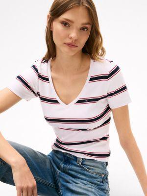 V-Neck Stripe Favorite T-Shirt Product Image