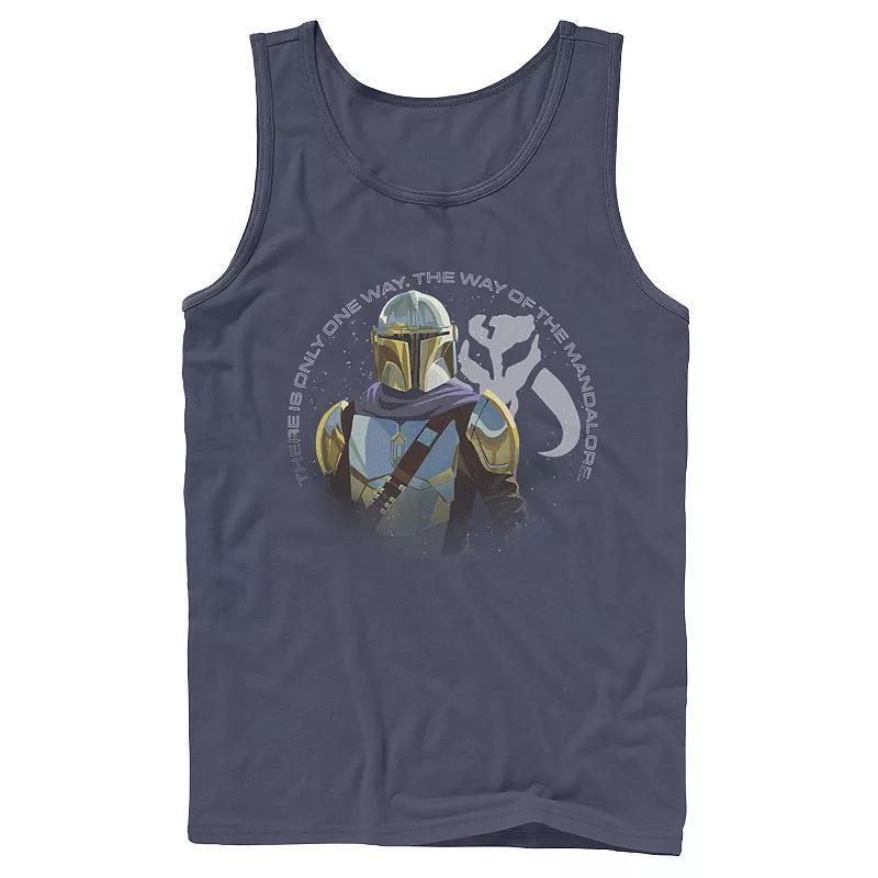 Mens Star Wars: The Mandalorian The Way Of The Mandalore Tank Top Blue Product Image