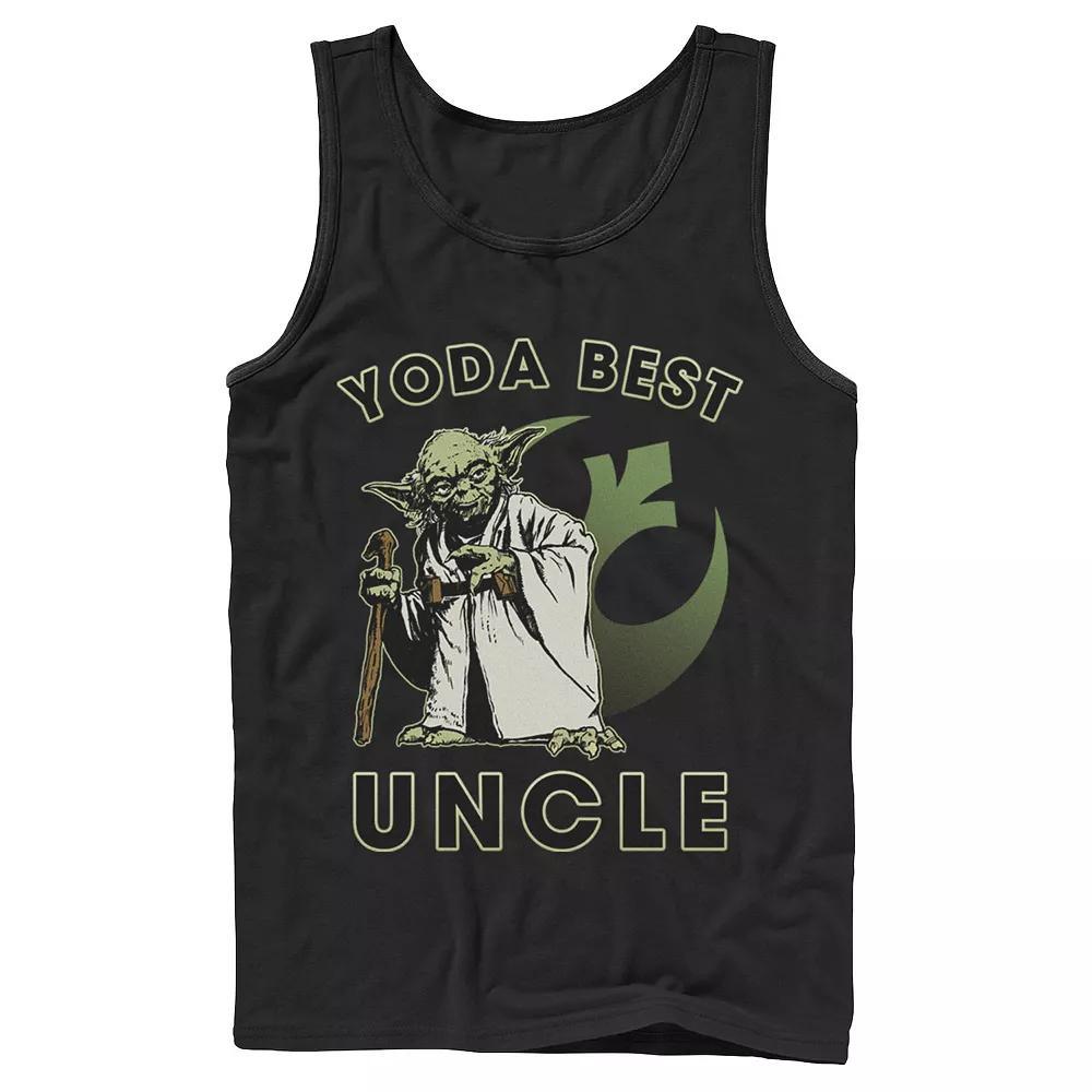 Men's Star Wars Yoda Best Dad Rebel Logo Tank Top, Size: XL, Black Product Image