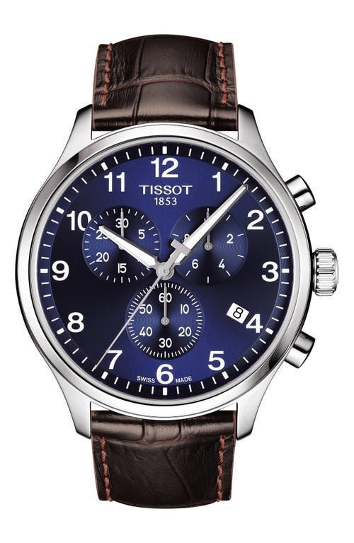 Tissot Chrono Xl Classic Two Tone Stainless Steel Navy Dial Bracelet Watch Product Image