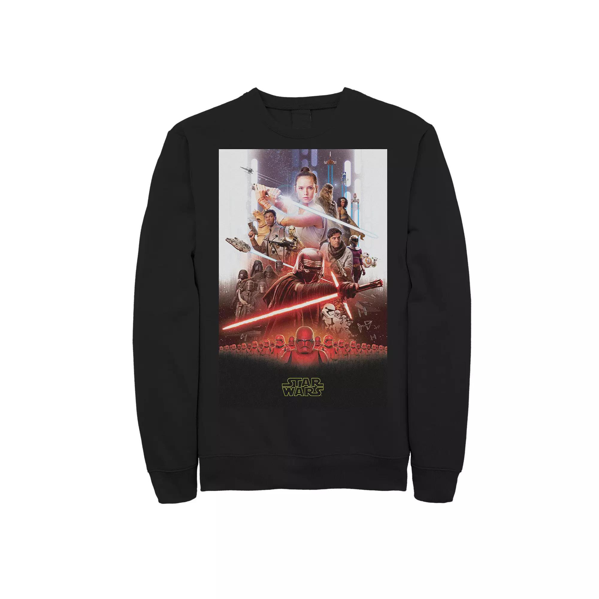 Men's Star Wars The Rise of Skywalker Epic Poster Fleece Graphic Top, Size: XL, Black Product Image