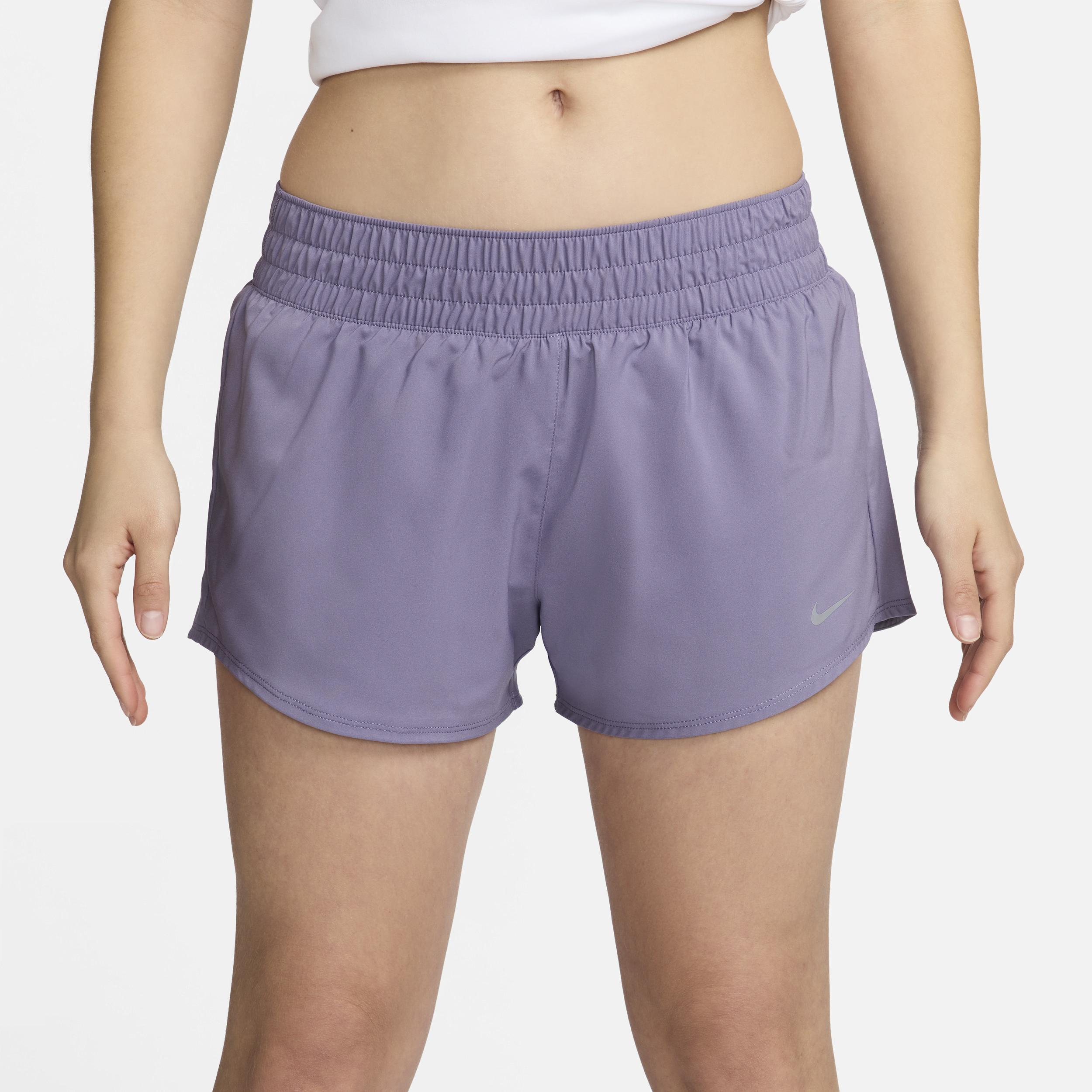 Nike Women's One Dri-FIT Mid-Rise 3" Brief-Lined Shorts Product Image