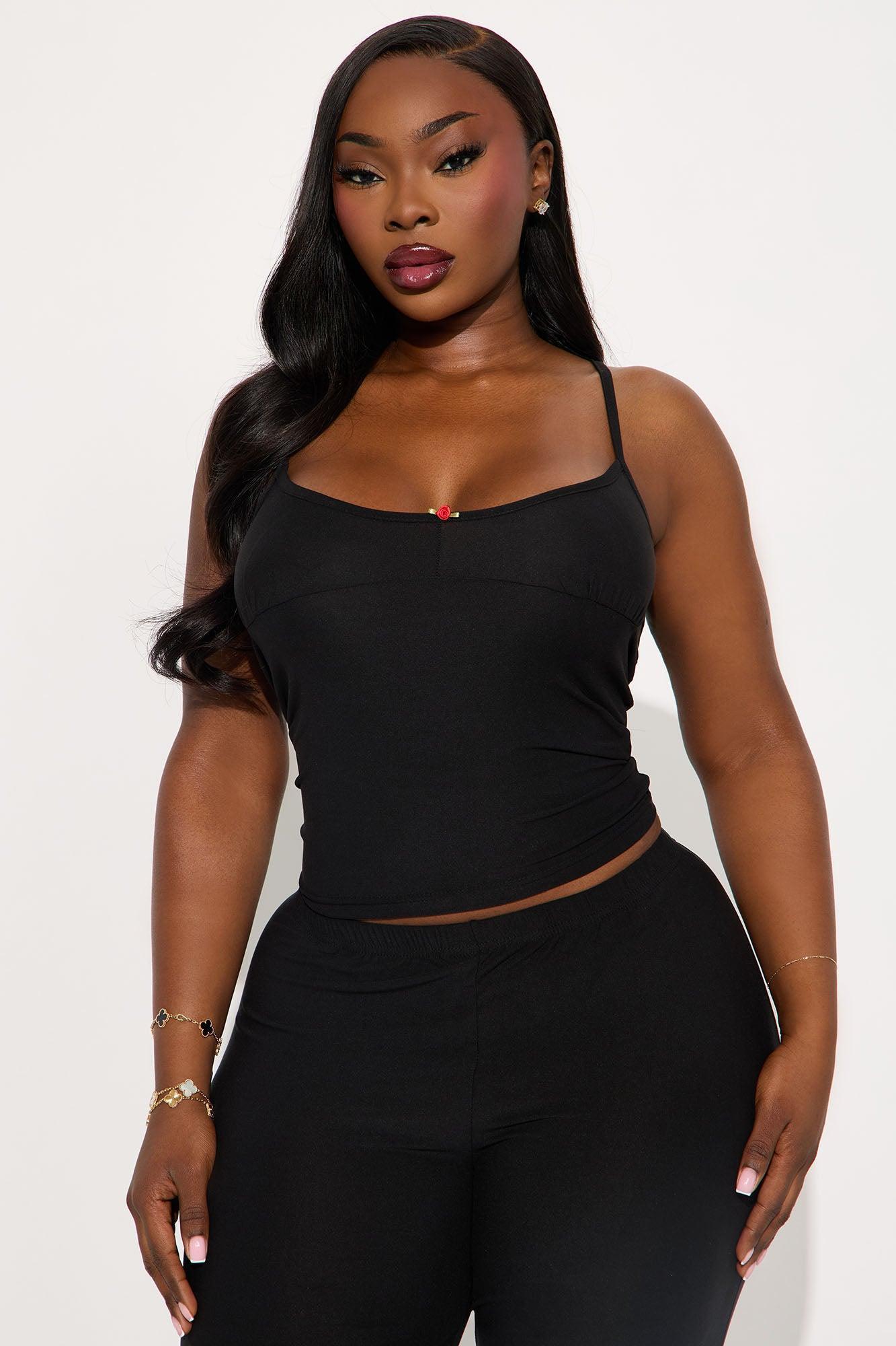 Sleepy Mood Cami PJ Pant Set - Black Female Product Image