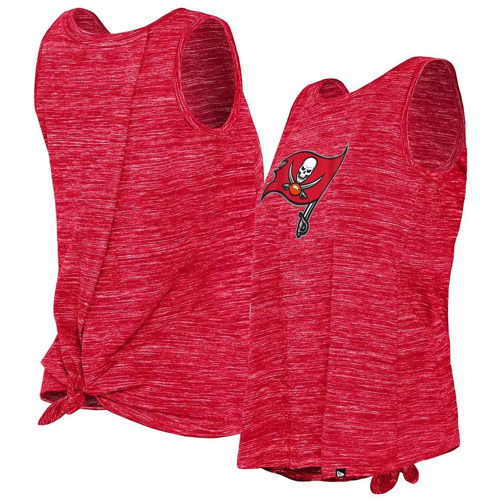 Women's New Era Red Tampa Bay Buccaneers Space Dye Tie-Back Tank Top, Size: 2XL Product Image