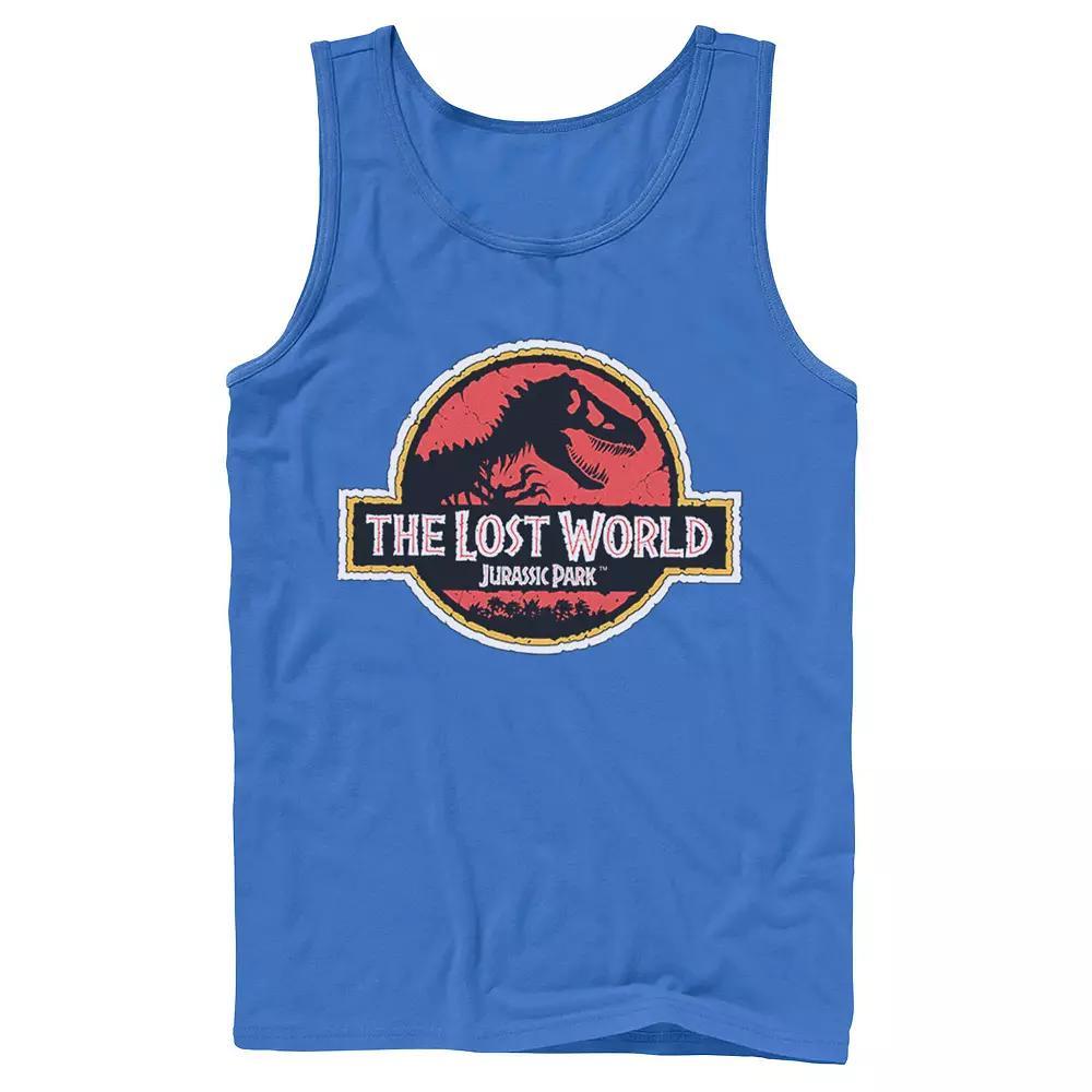 Men's Jurassic Park Neon Gradient Scene Tank Top,  Product Image