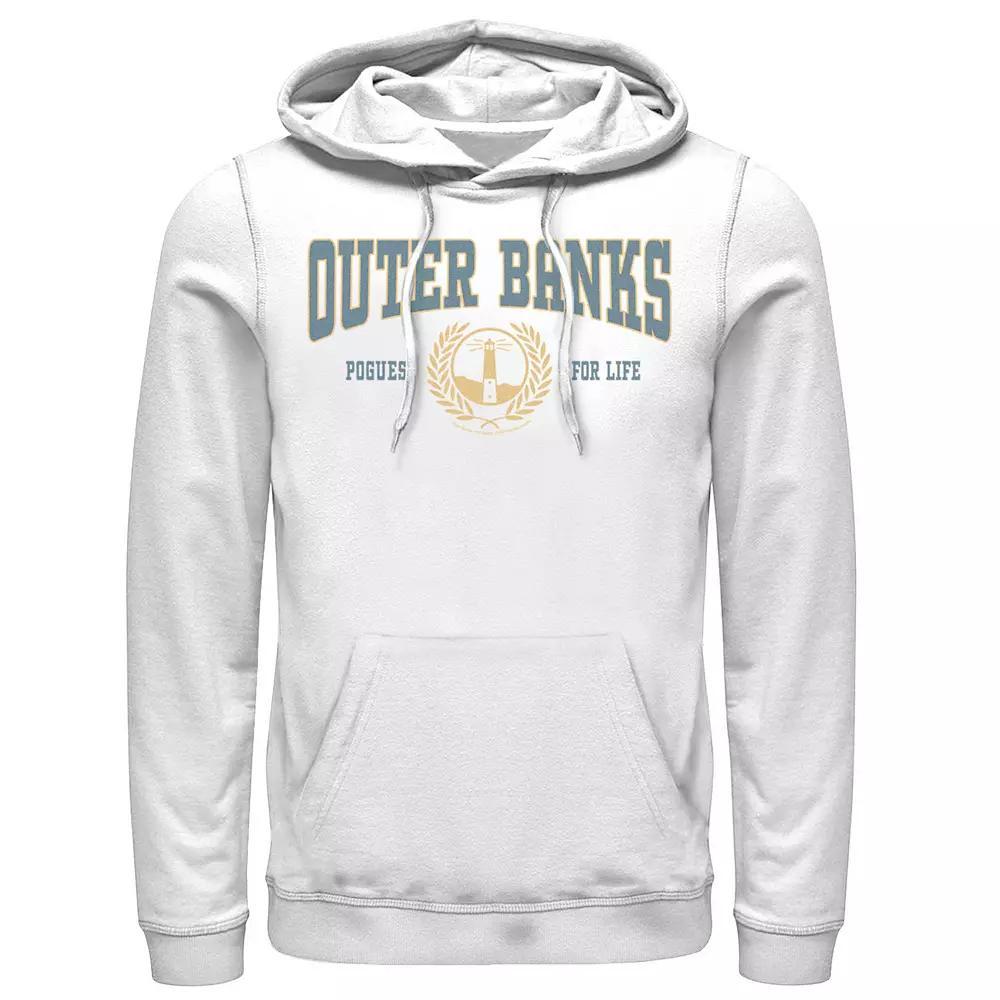 Men's Outer Banks Collegiate Style Crest Hoodie, Boy's, Size: Large, White Product Image