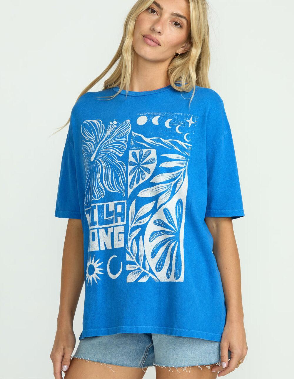 BILLABONG Summer Nights Womens Oversized Tee - BLUE Product Image