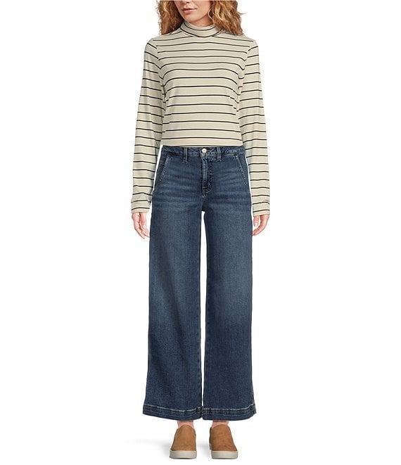 L.L.Bean 207 Vintage Stretch Twill Denim High Rise Wide Leg Jeans Product Image