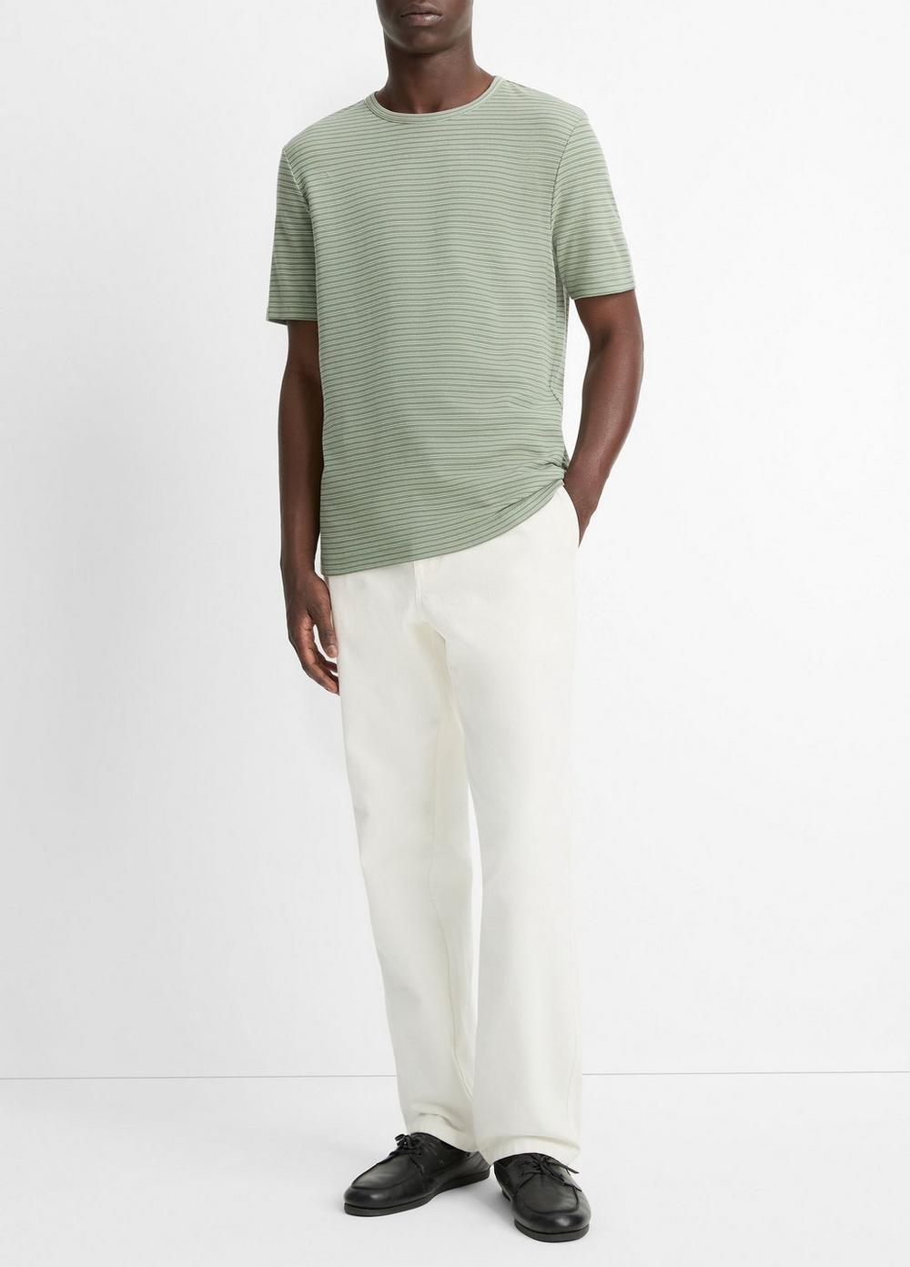 Striped Pima Cotton Piqué T-Shirt Product Image