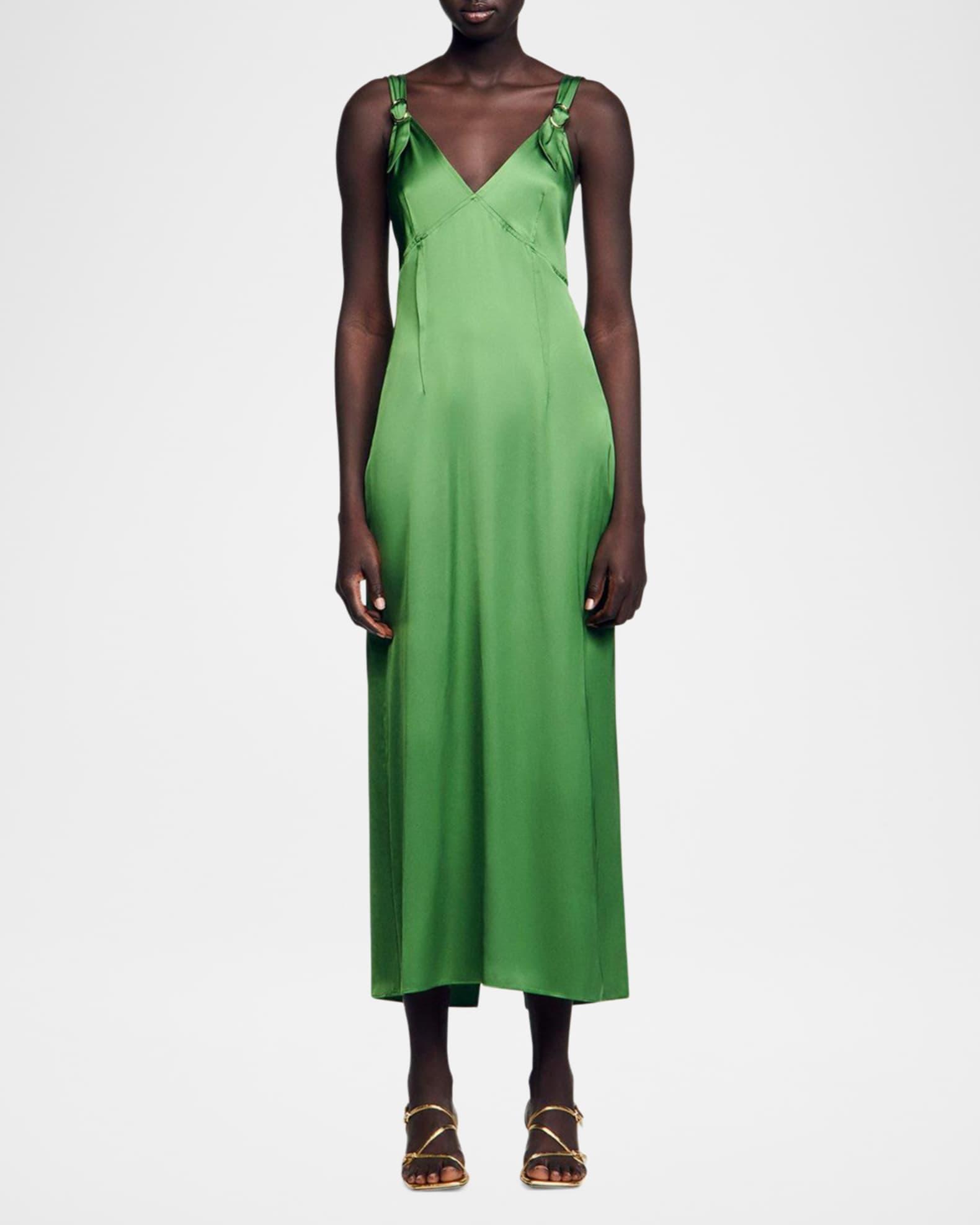 Cecile Buckle-Strap Midi Dress Product Image