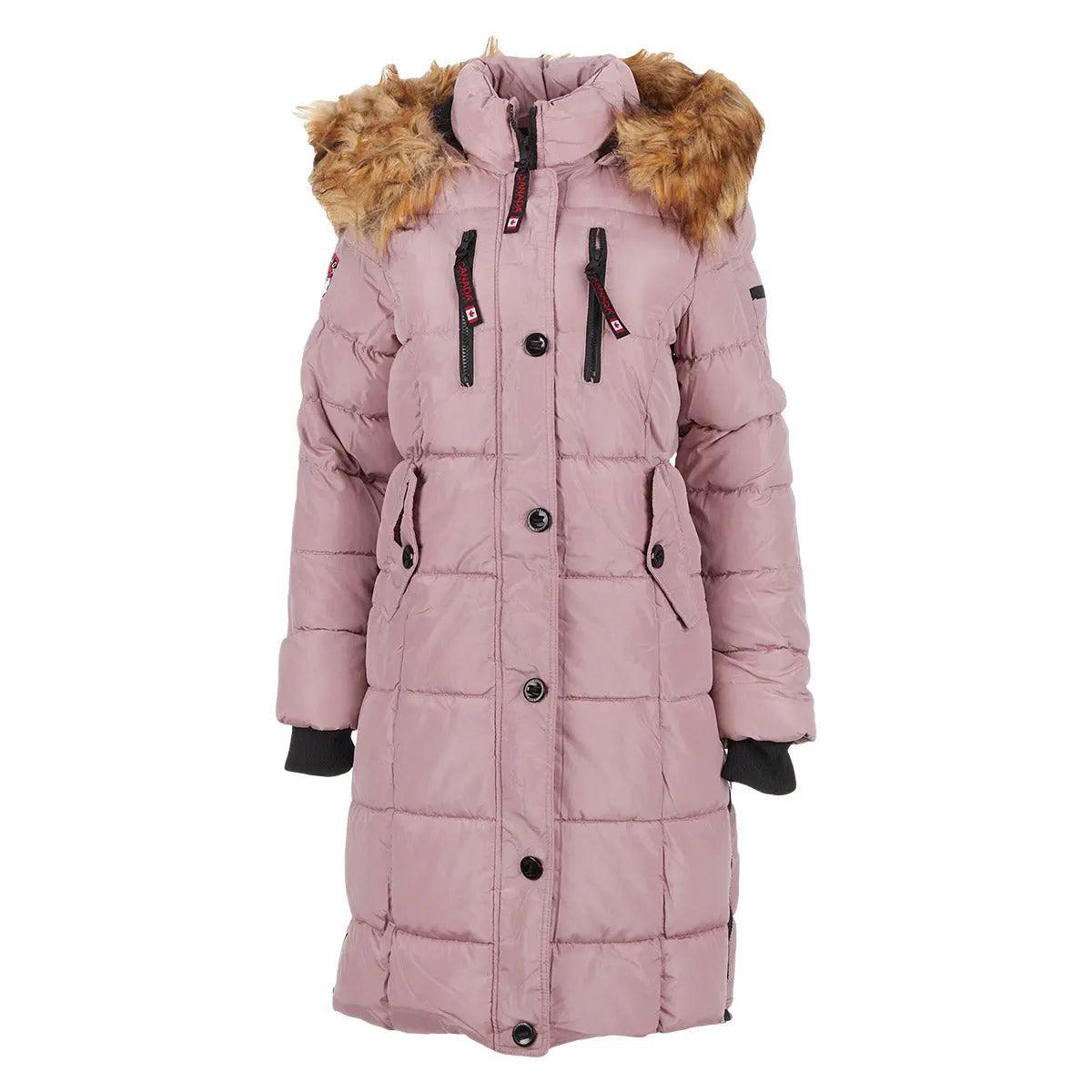 Canada Weather Gear Women's Long Puffer with Faux Fur Trim Hood Product Image