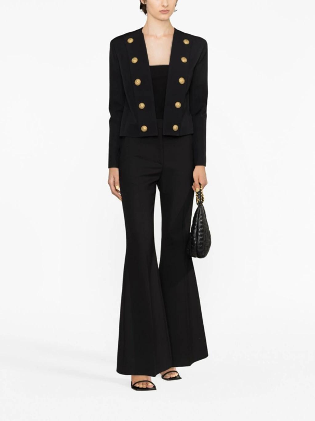 BALMAIN Cotton-blend Fitted Jacket In Black Product Image