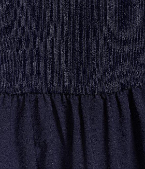 Every Mixed Media Round Neck Sleeveless Midi A-Line Dress Product Image