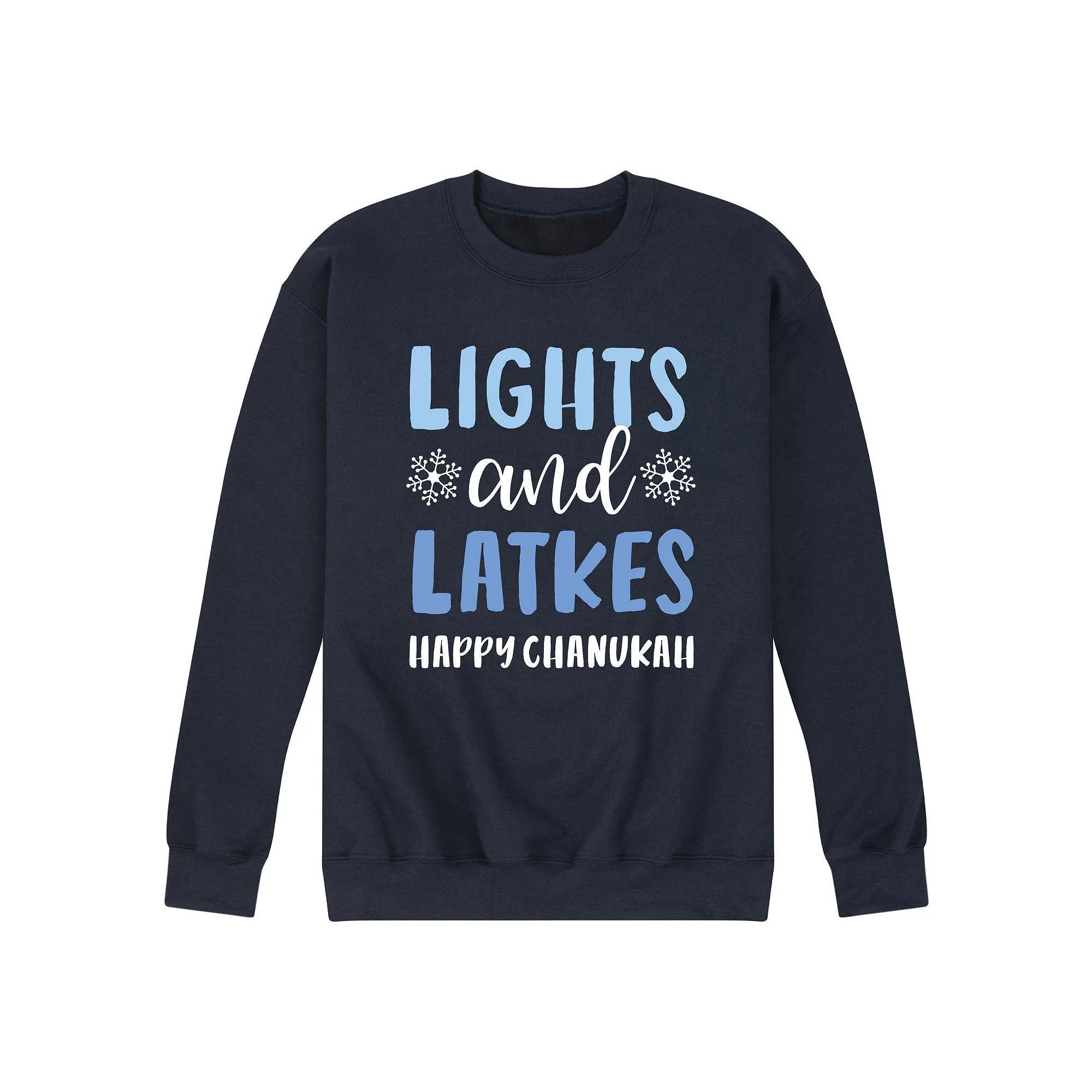 Men's Light And Latkes Sweatshirt,  Product Image