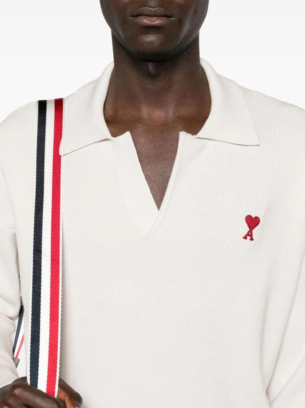 spread-collar ribbed jumper Product Image