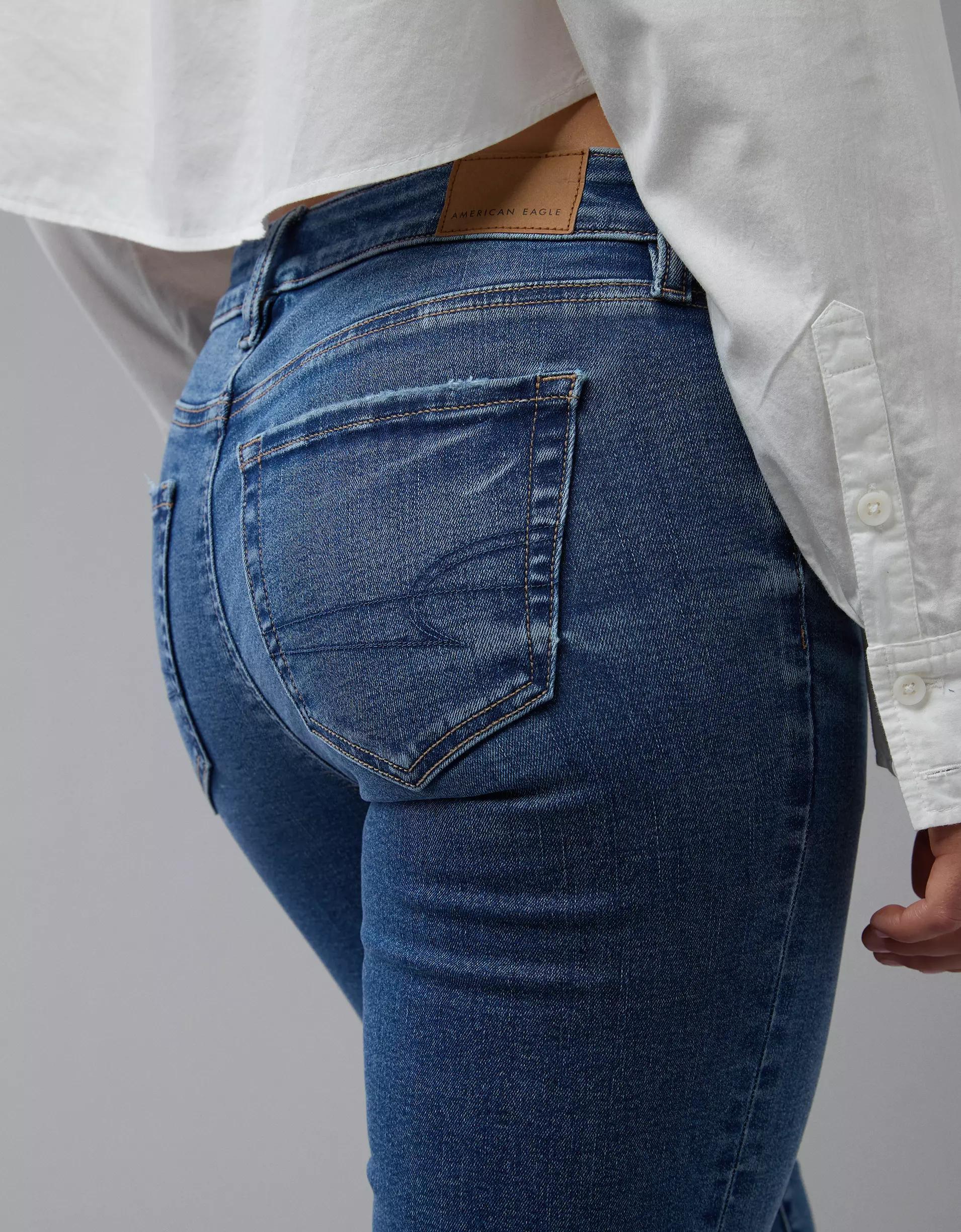 AE Next Level Low-Rise Skinny Bermuda Denim Short Product Image