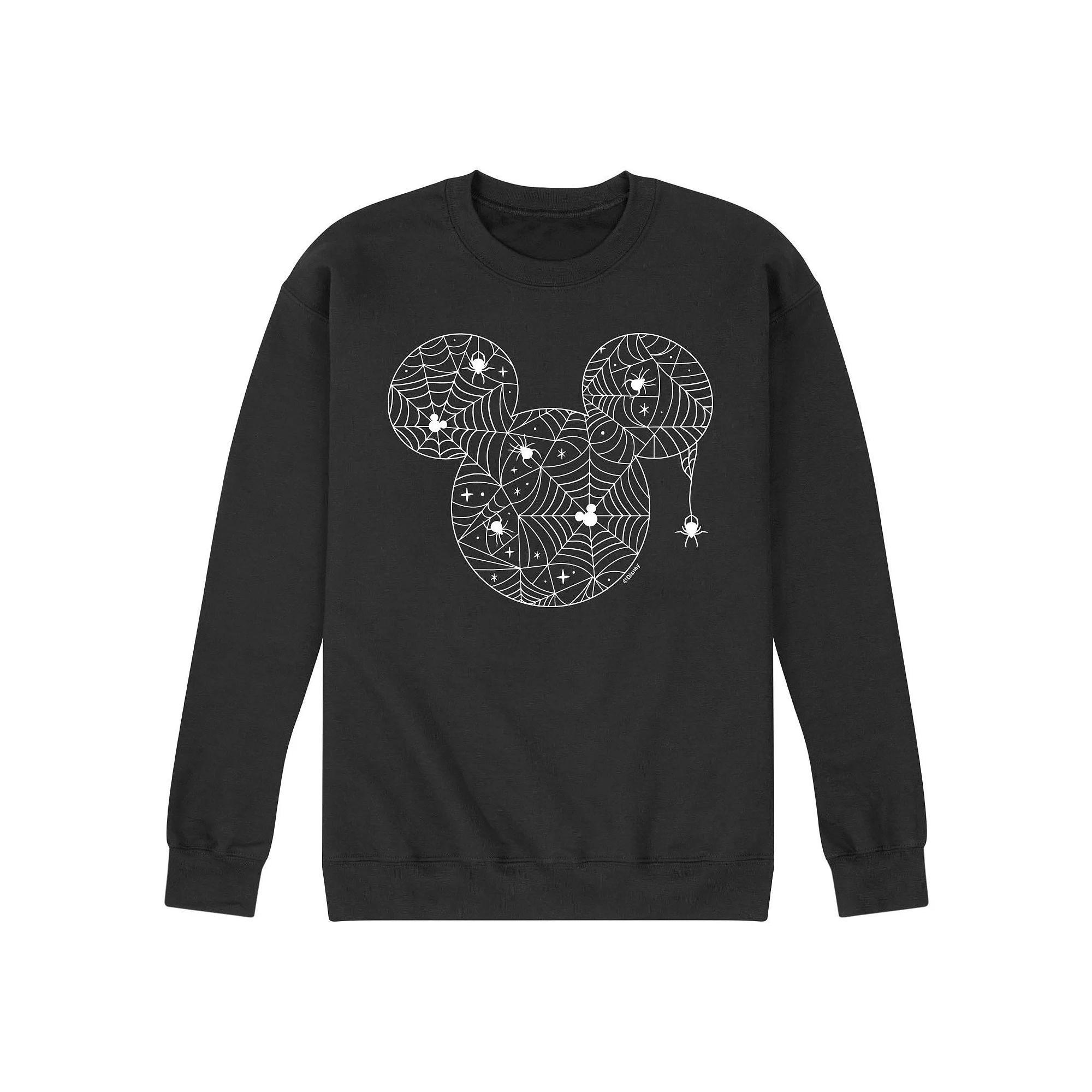 Disney's Mickey Mouse Men's Spider Web Fleece Sweatshirt, Size: Medium, Black Product Image