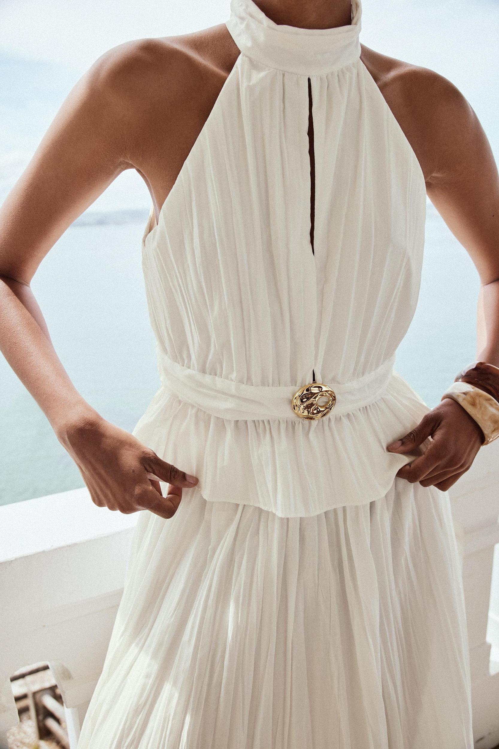 PLEATED HALTER TOP Product Image