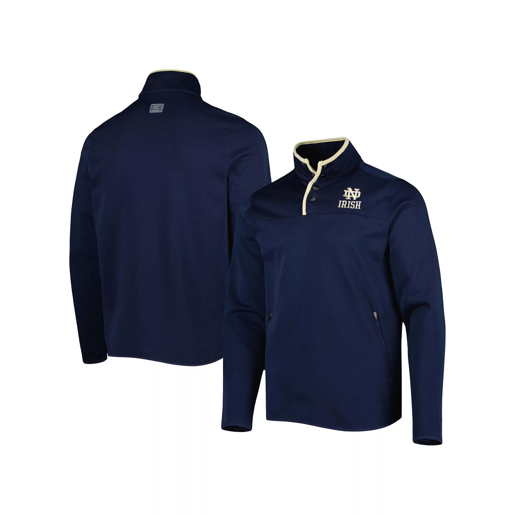 Men's Colosseum Navy Notre Dame Fighting Irish Rebound Quarter-Snap Jacket,  Product Image