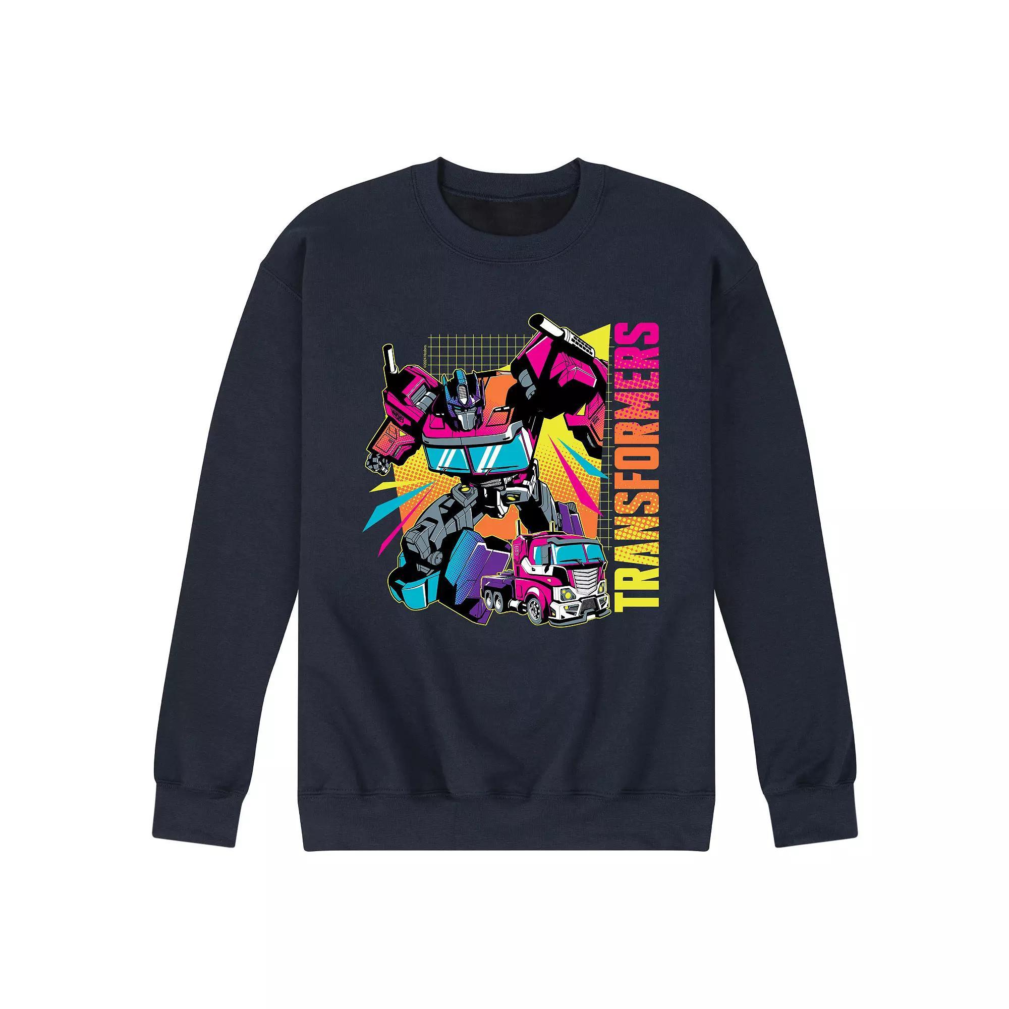 Men's Transformers Neon Halftones Fleece Sweatshirt,  Product Image