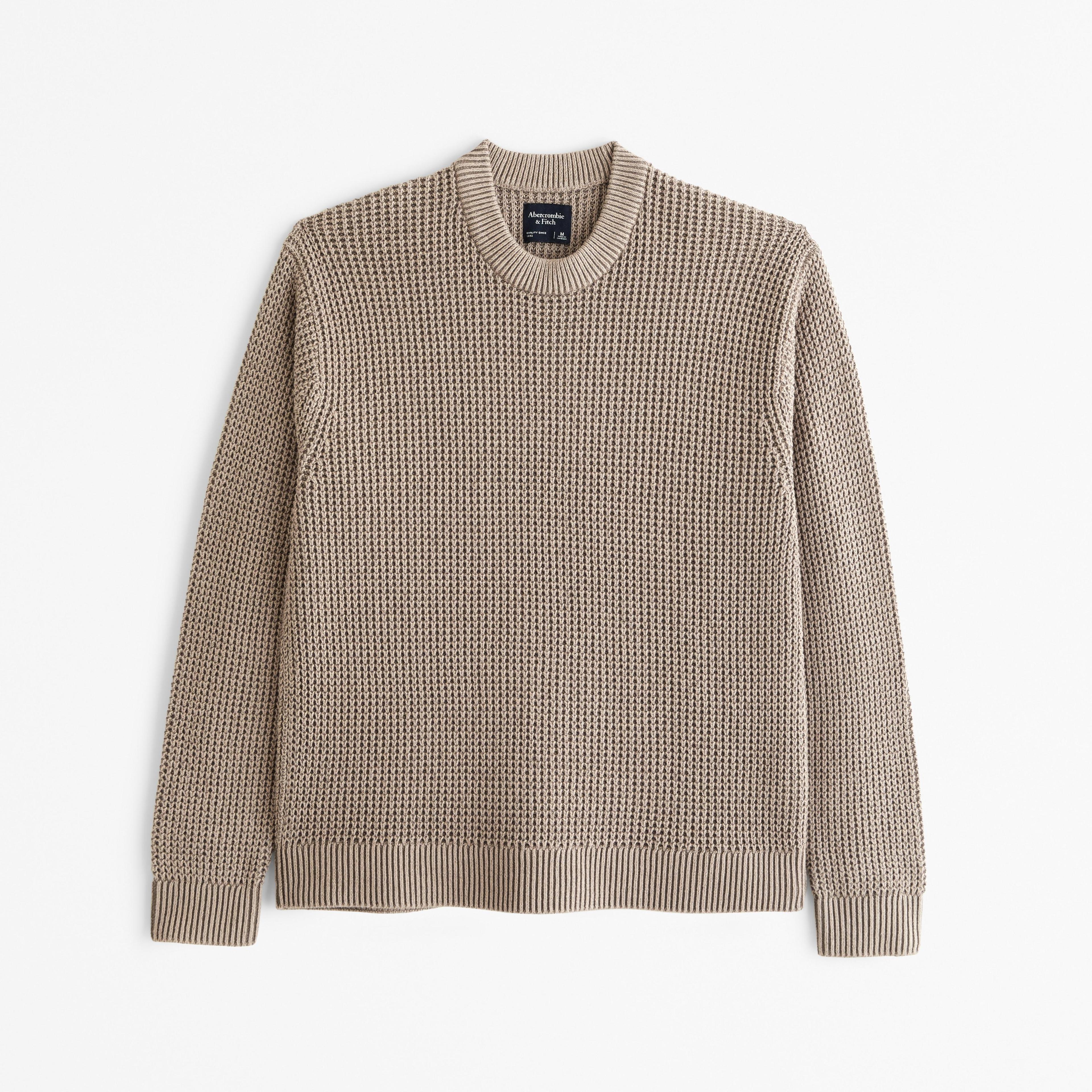 Oversized Waffle Crew Sweater Product Image