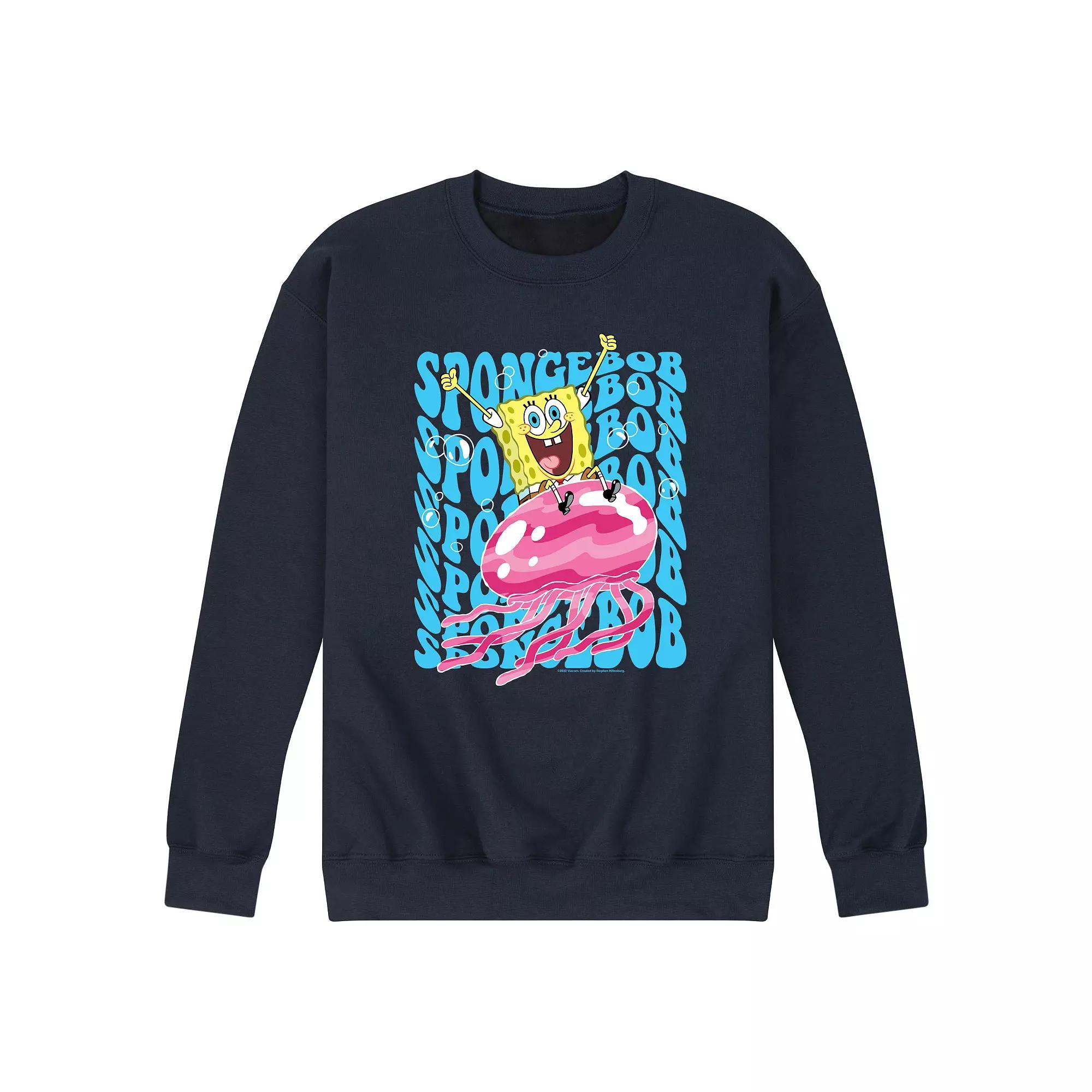 Men's Nickelodeon SpongeBob SquarePants Jelly Wave Fleece Sweatshirt,  Product Image