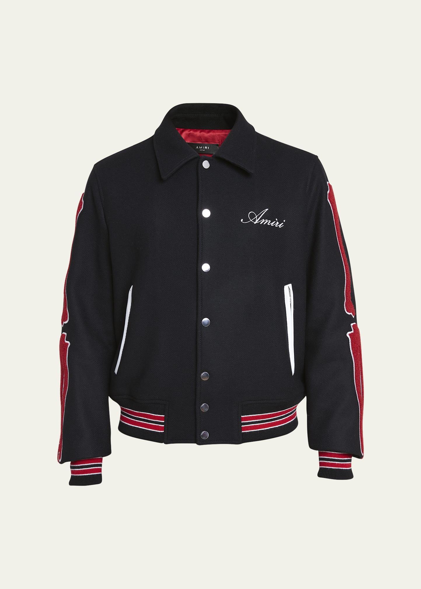 Mens Chenille Bones Varsity Jacket Product Image