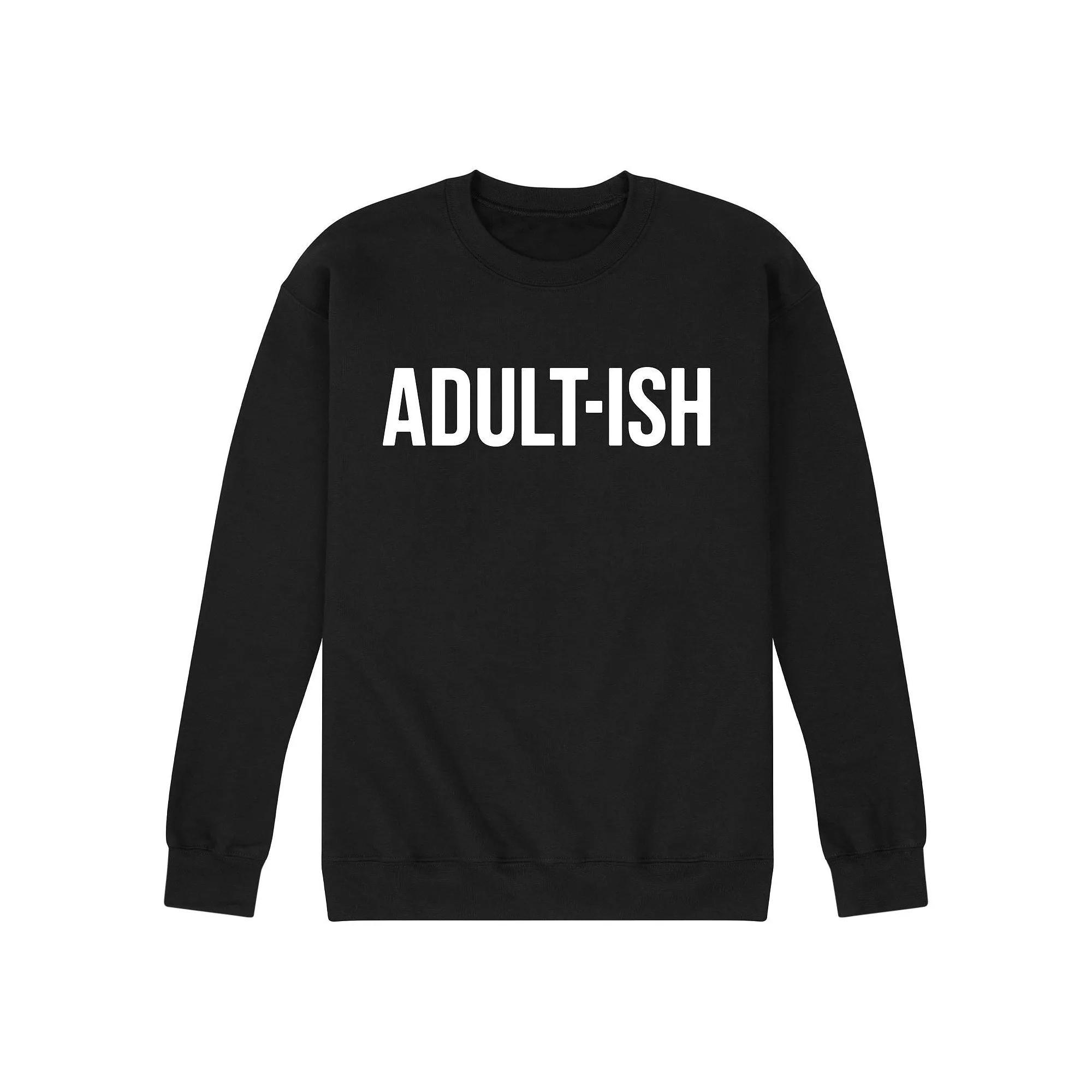 Men's Adultish Sweatshirt, Size: Large, Black Product Image