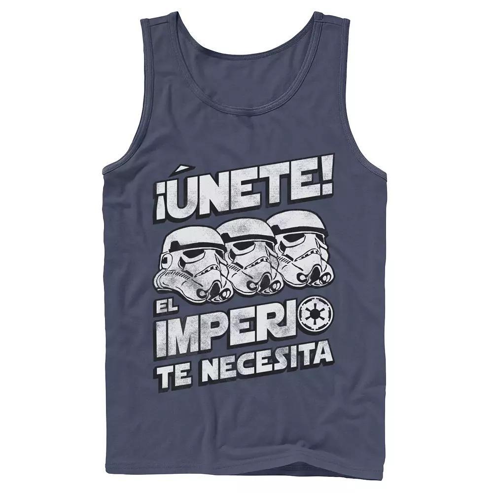 Men's Star Wars Unete El Imperio Te Necesita Stormtrooper Faded Portrait Tank Top,  Product Image