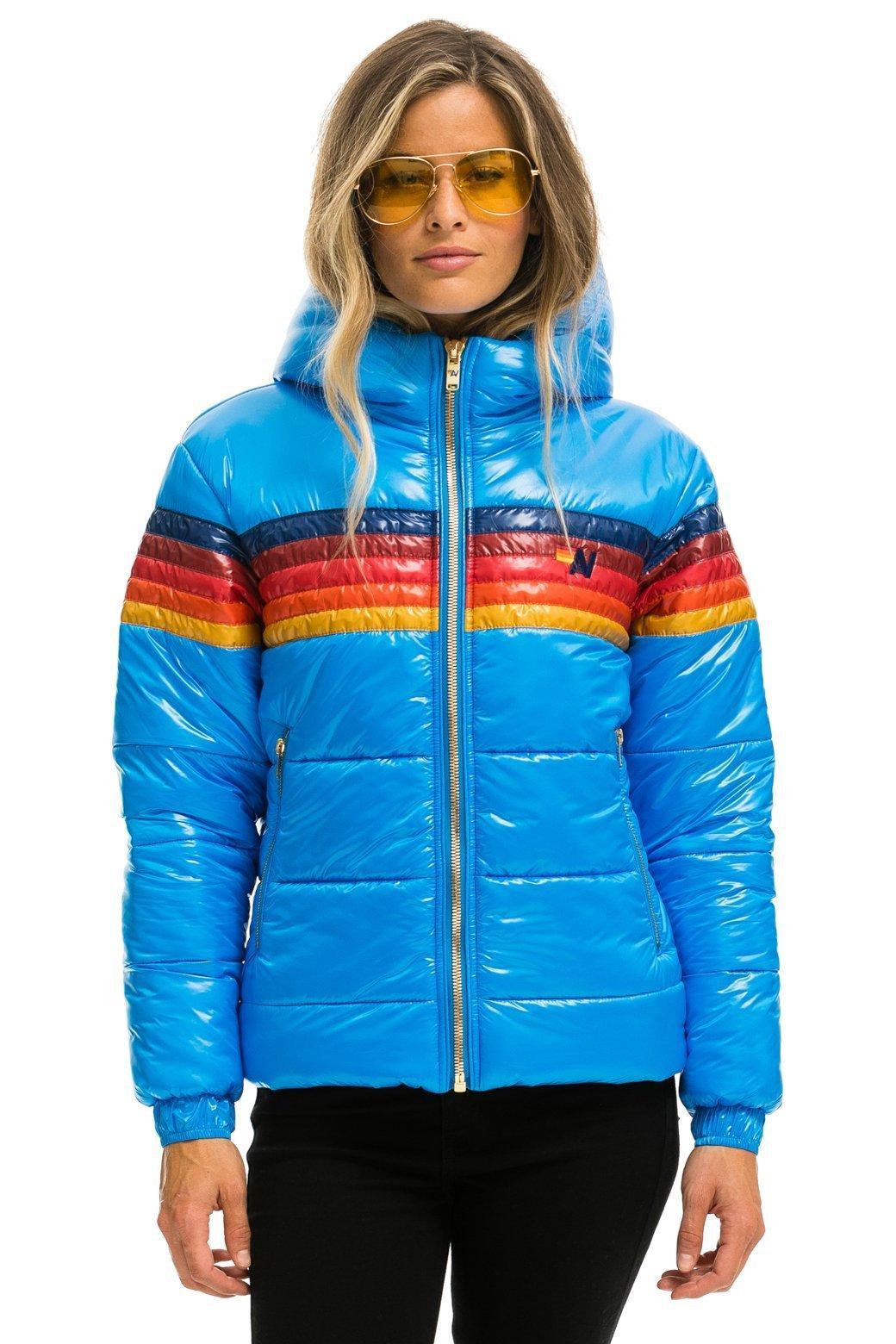 5 STRIPE TREKKER JACKET - GLOSSY BLUE Female Product Image