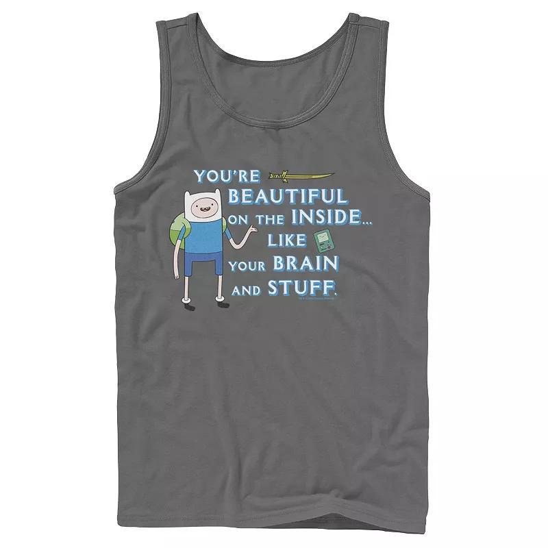 Mens Adventure Time Finn Youre Beautiful On The Inside Portrait Tank Top Product Image