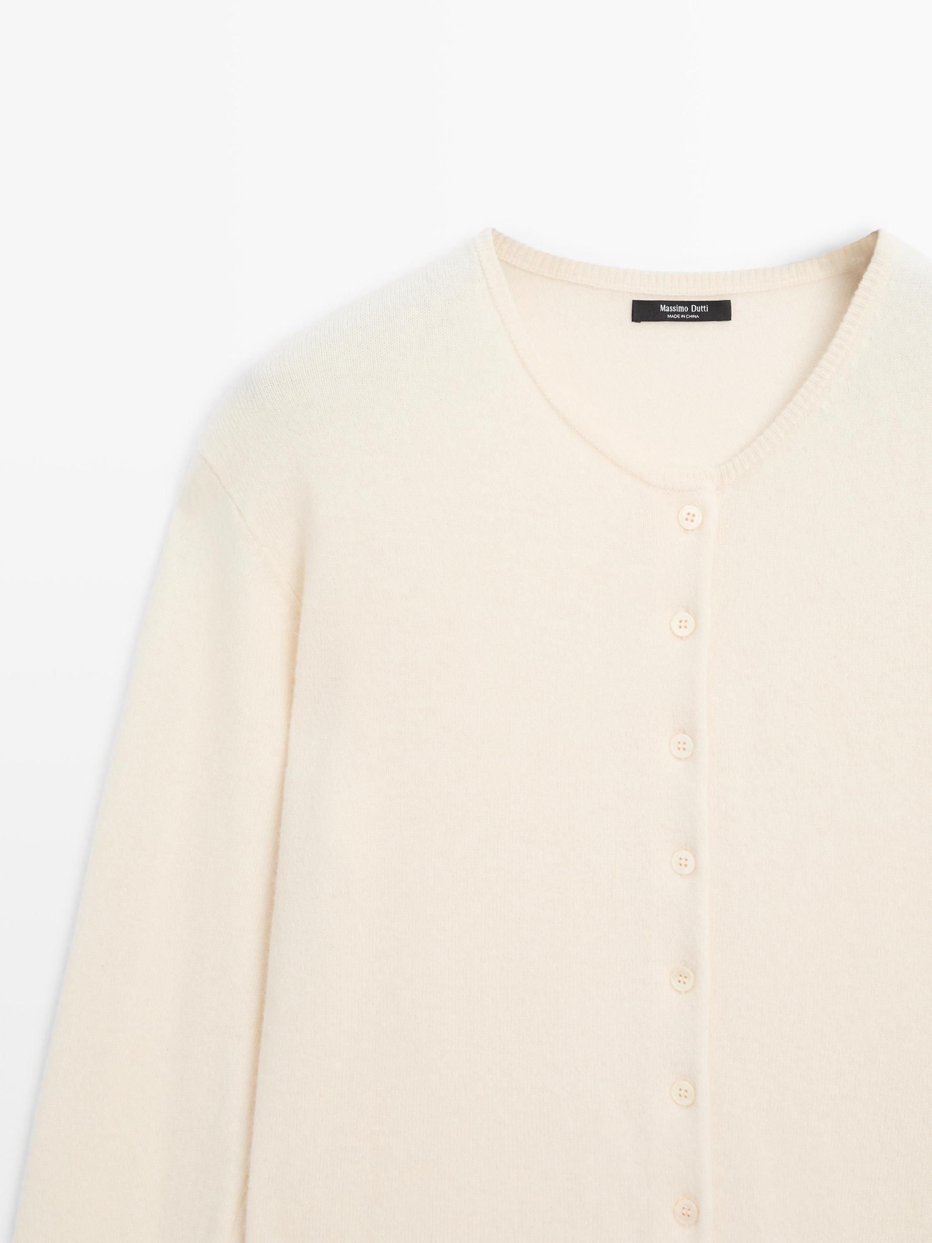 Wool blend knit cardigan Product Image