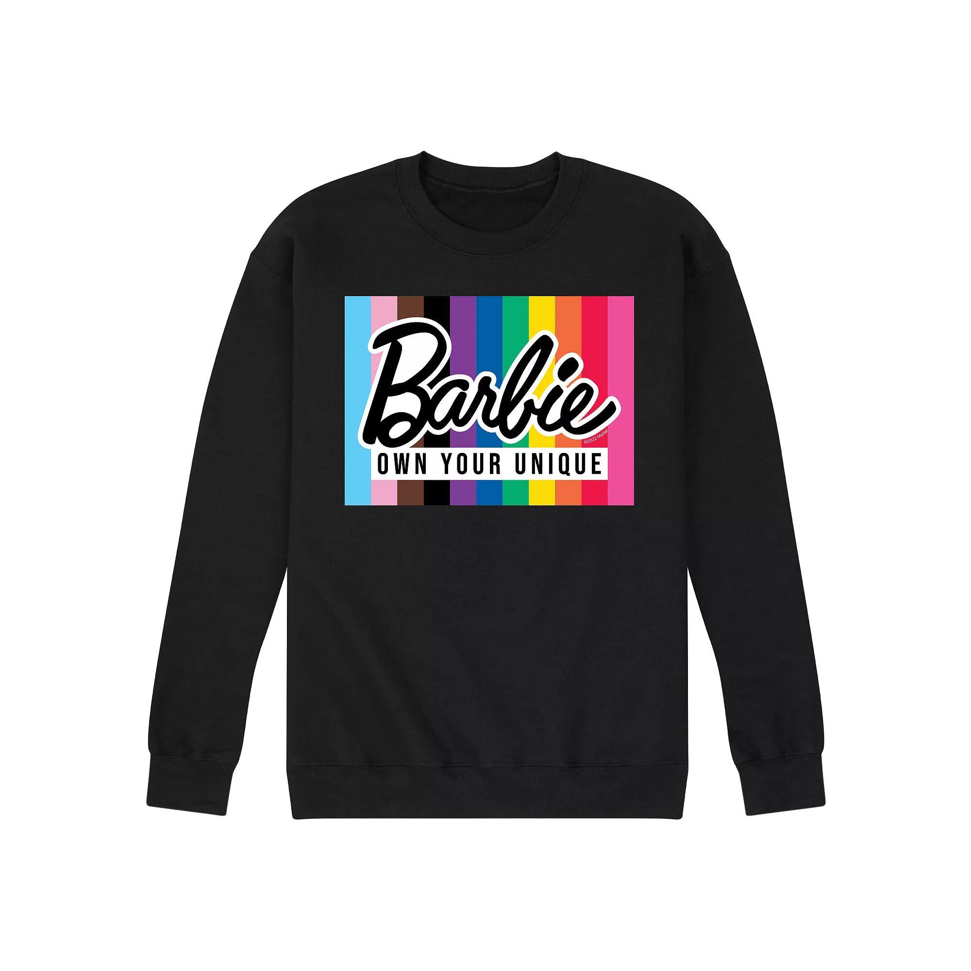 Men's Barbie Own Your Unique Graphic Fleece, Size: XL, Black Product Image