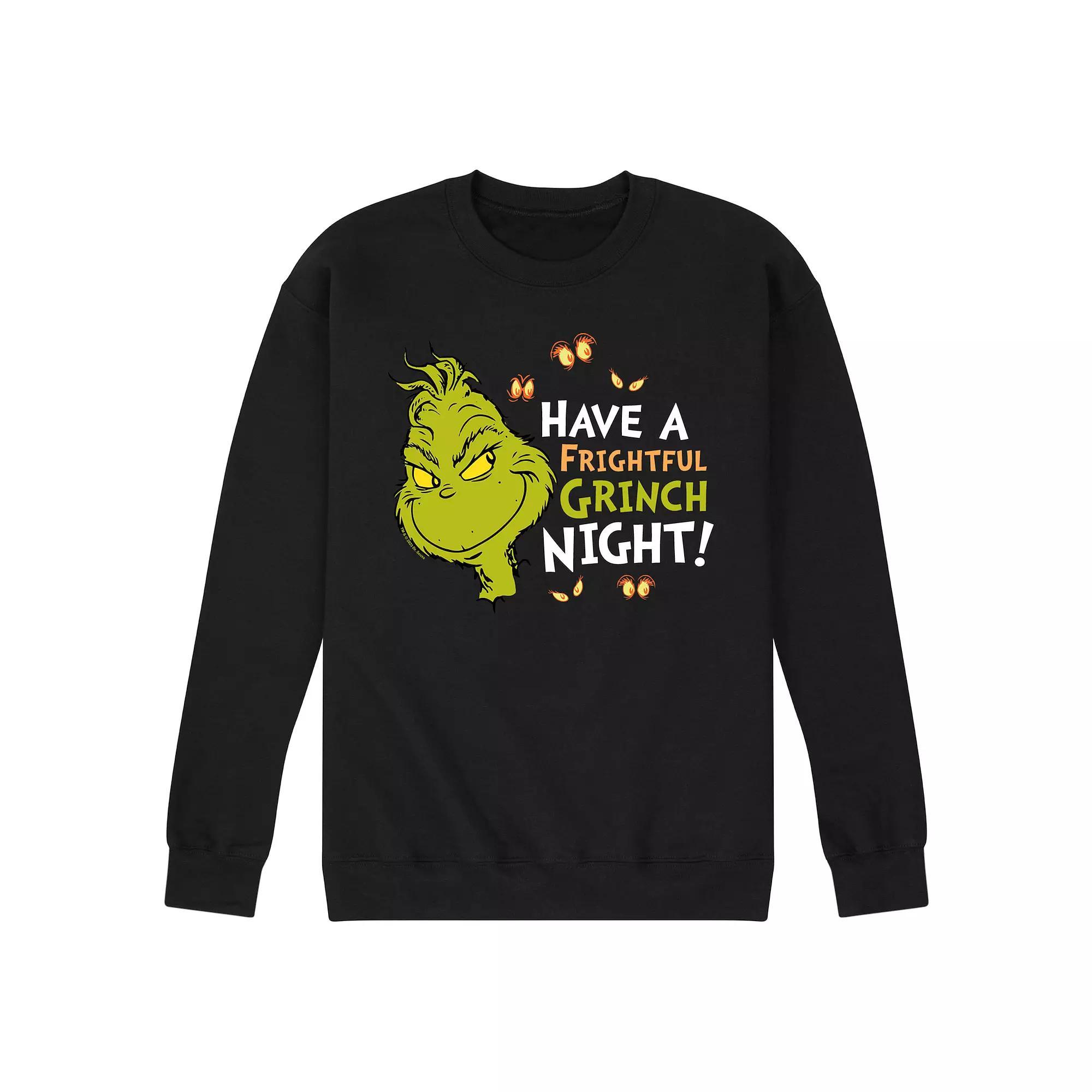 Men's Dr. Seuss Grinch Have A Frightful Fleece Sweatshirt,  Product Image