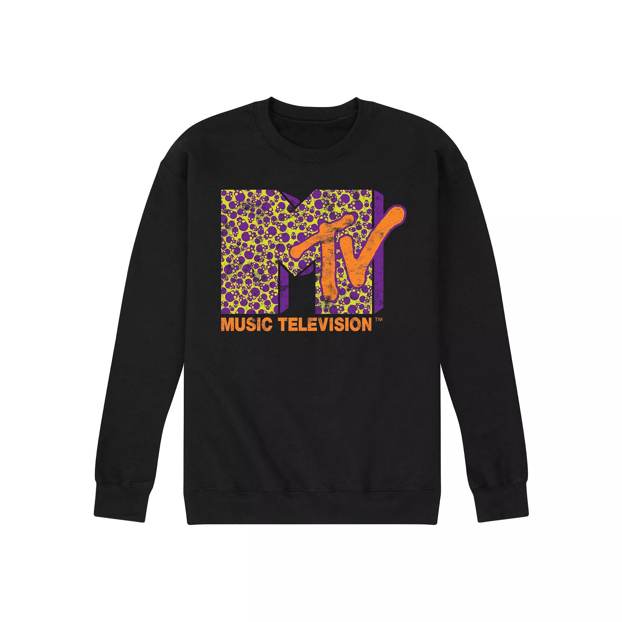 Men's MTV Halloween Skull Logo Graphic Fleece,  Product Image