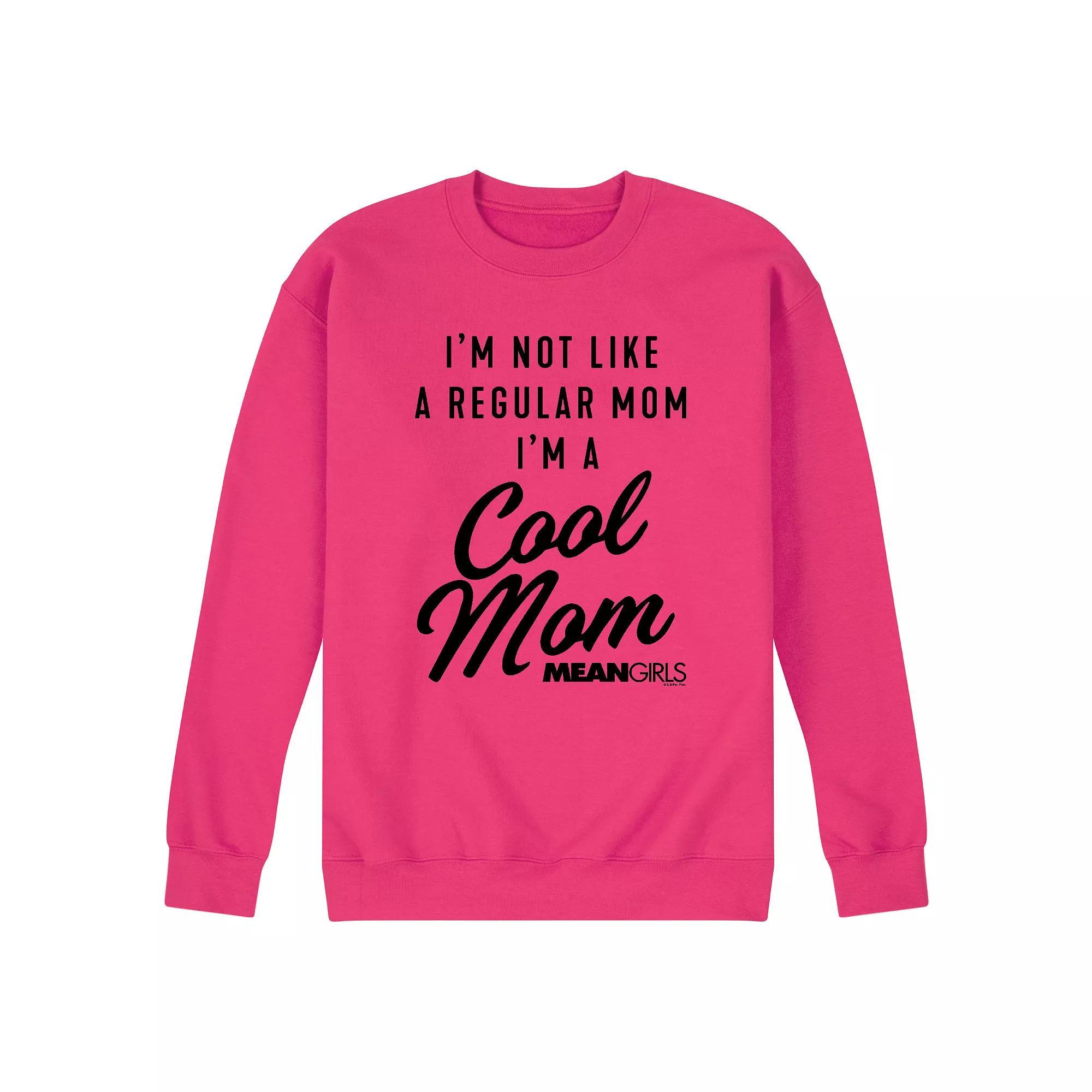 Men's Mean Girls Cool Mom Fleece Sweatshirt, Size: Large, Pink Product Image