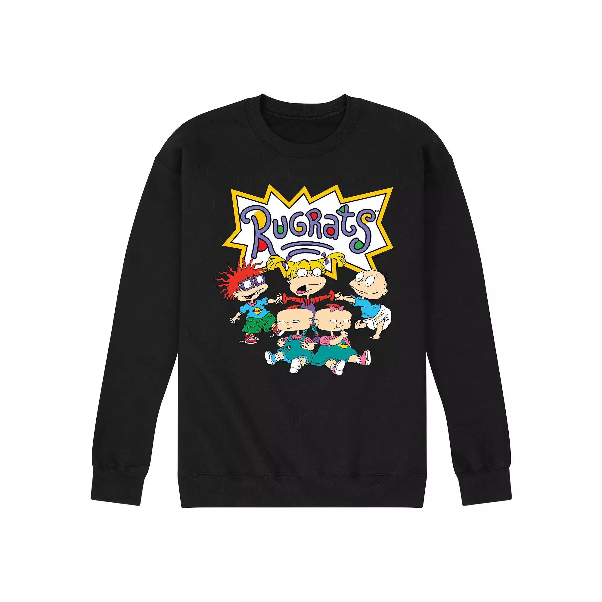 Men's Rugrats Group Shot Fleece Sweatshirt, Size: Large, Blue Product Image