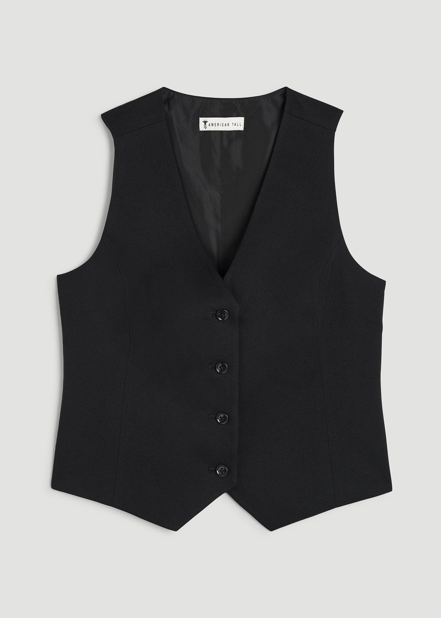 Tailored Tall Women's Vest in Black Product Image