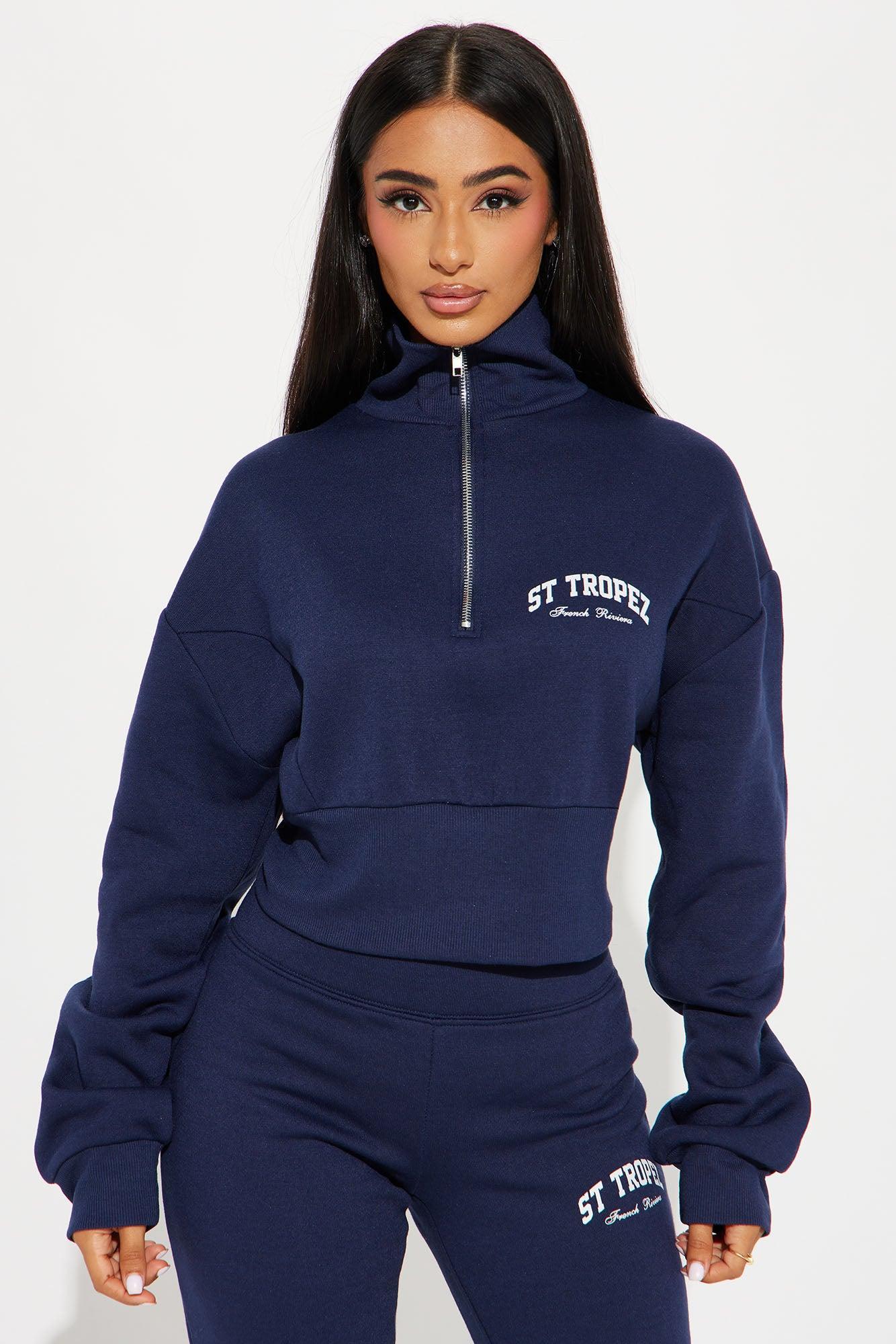 St. Tropez Polo Sweatshirt - Navy Product Image