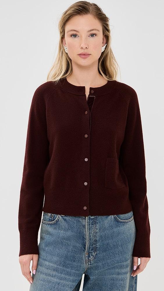 Vince Velvet Trim Cardigan | Shopbop Product Image