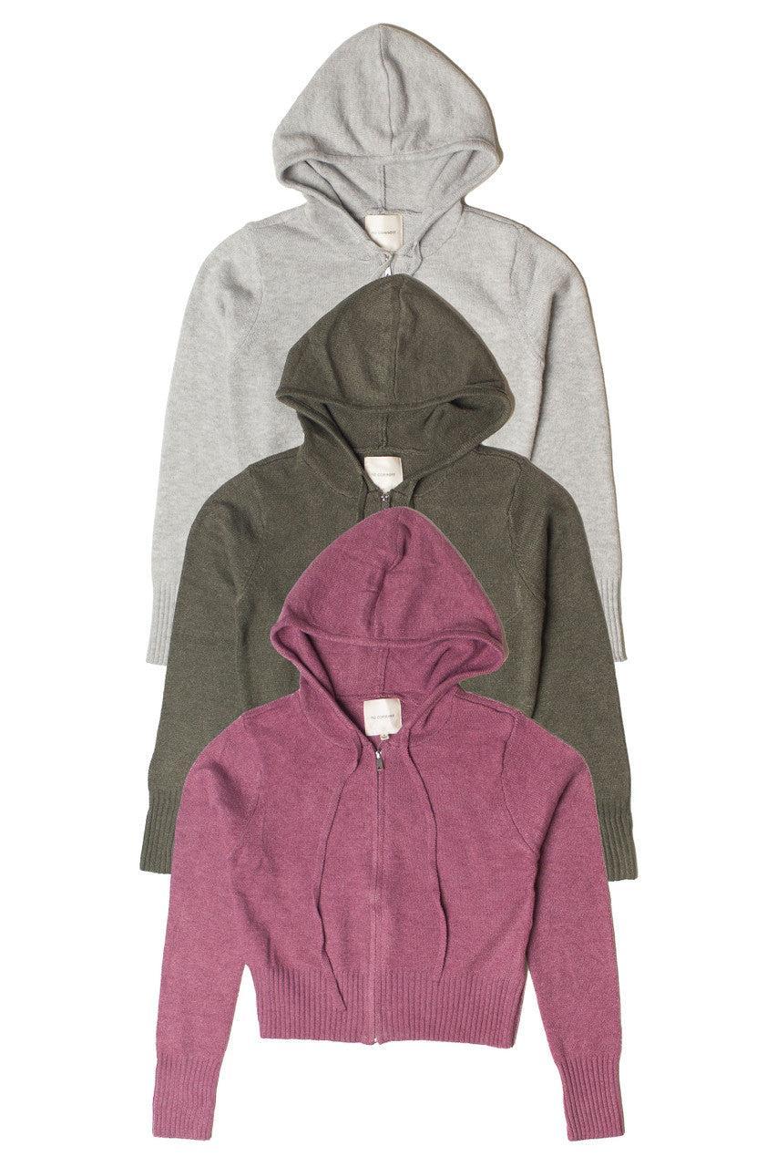 Crop Zip Up Hoodie Sweater Product Image