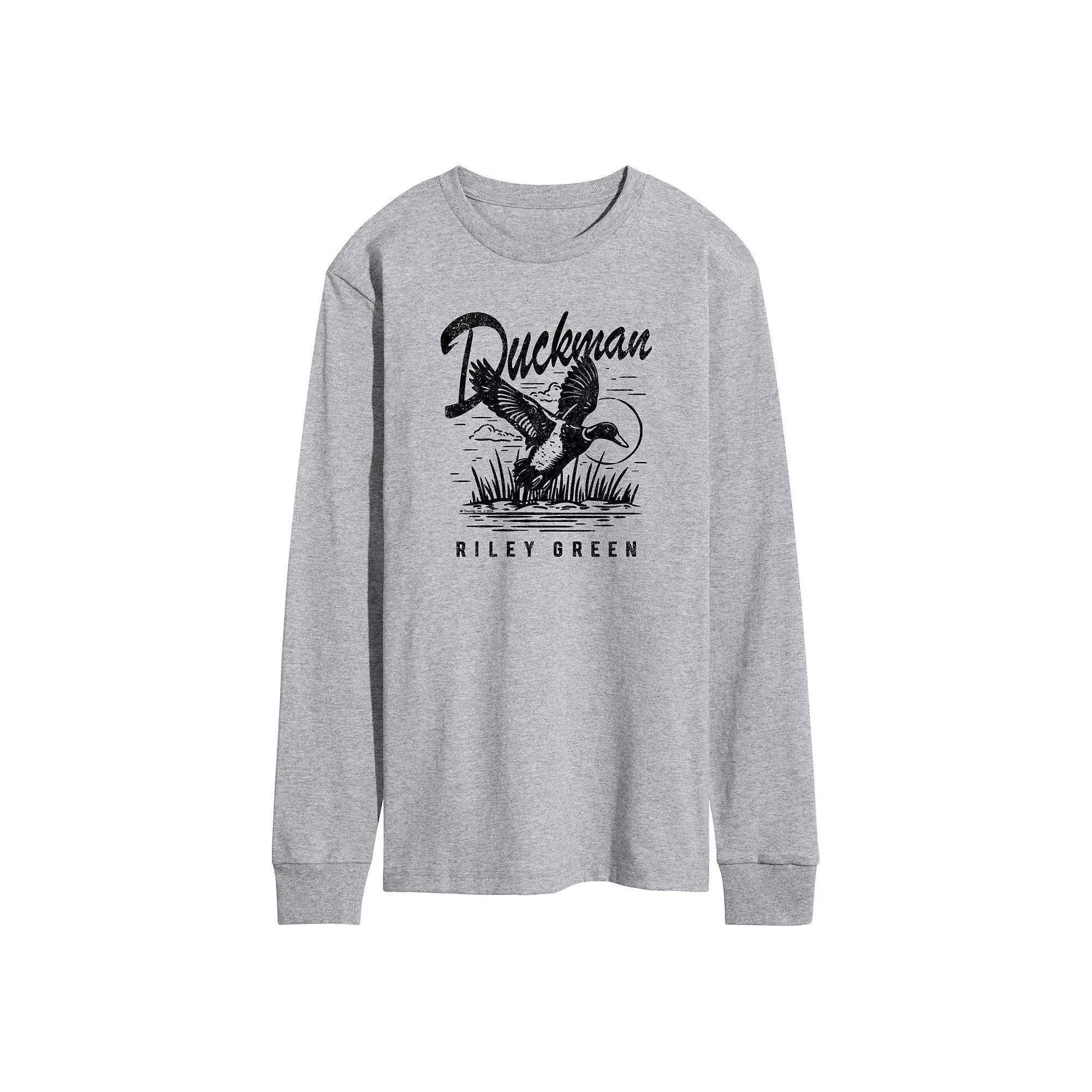 Men's Riley Green Duckman Long Sleeve Graphic Tee,  Product Image