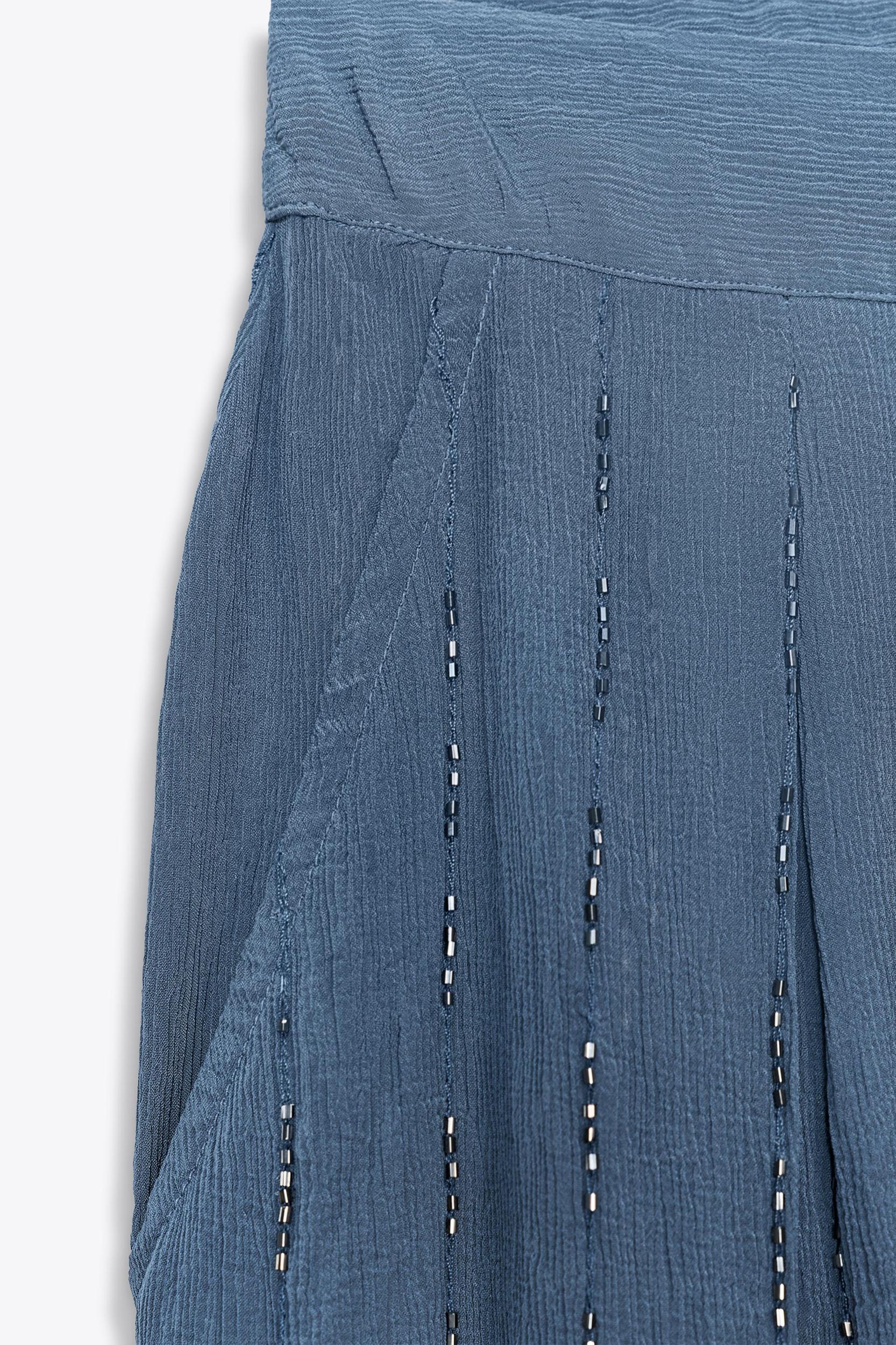 BEADED PANTS WITH TIED HEMS Product Image