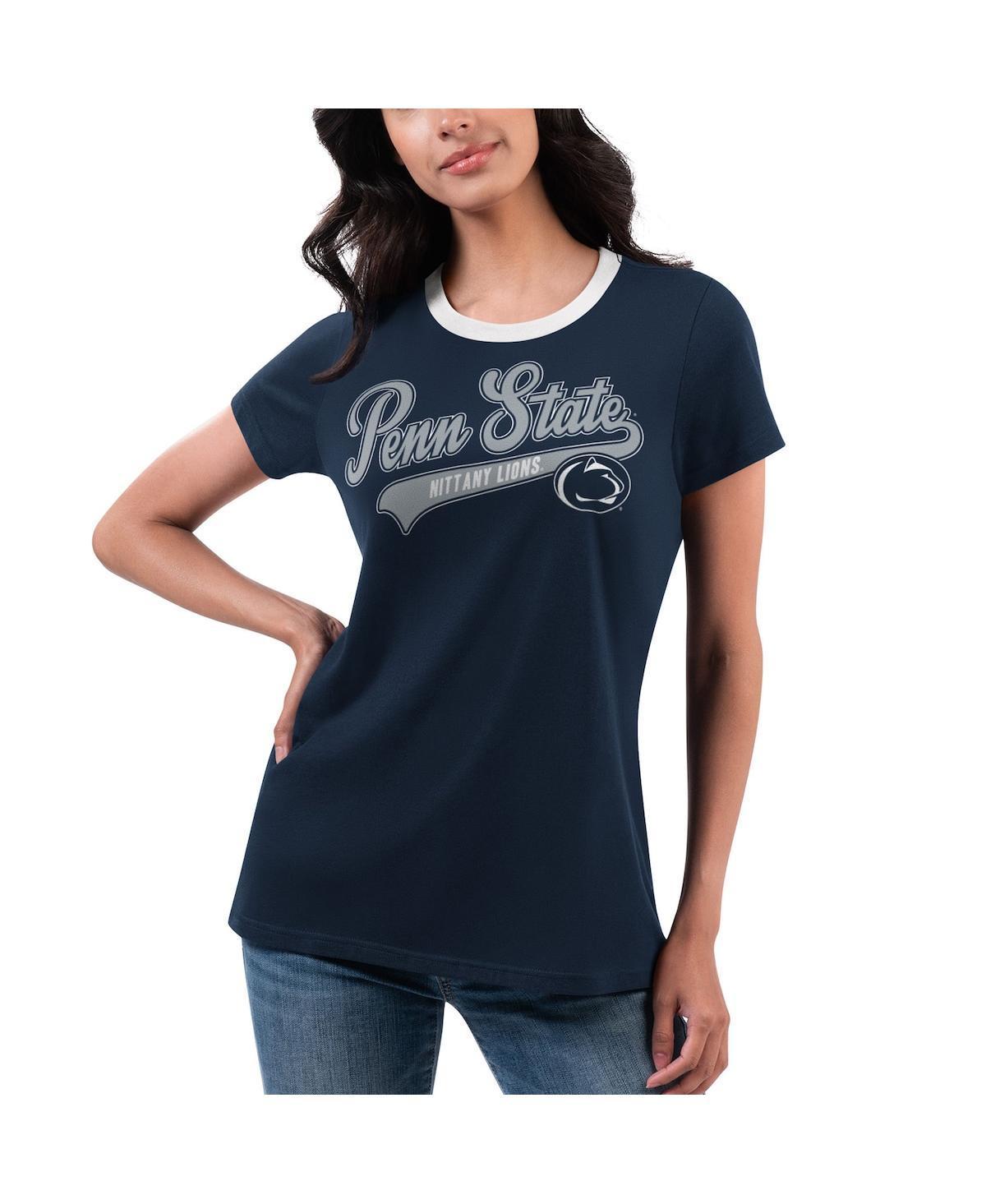 Womens G-III 4Her by Carl Banks Penn State Nittany Lions Recruit Ringer T-Shirt Blue Product Image