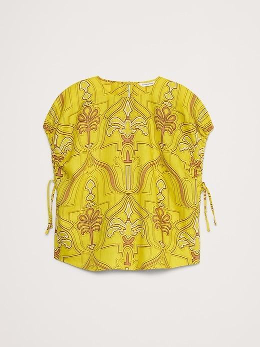 Oversized Linen Cinch Top Product Image