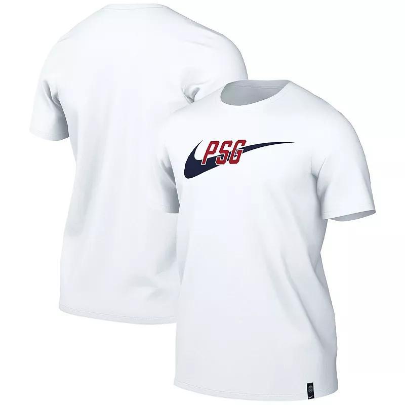 Mens Nike White Paris Saint-Germain Swoosh T-Shirt Product Image