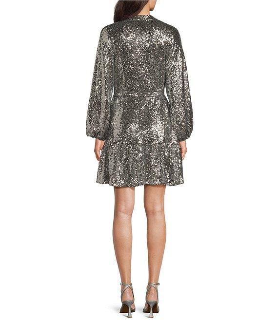 Alex Marie Wren Long Sleeve Sequin Dress Product Image